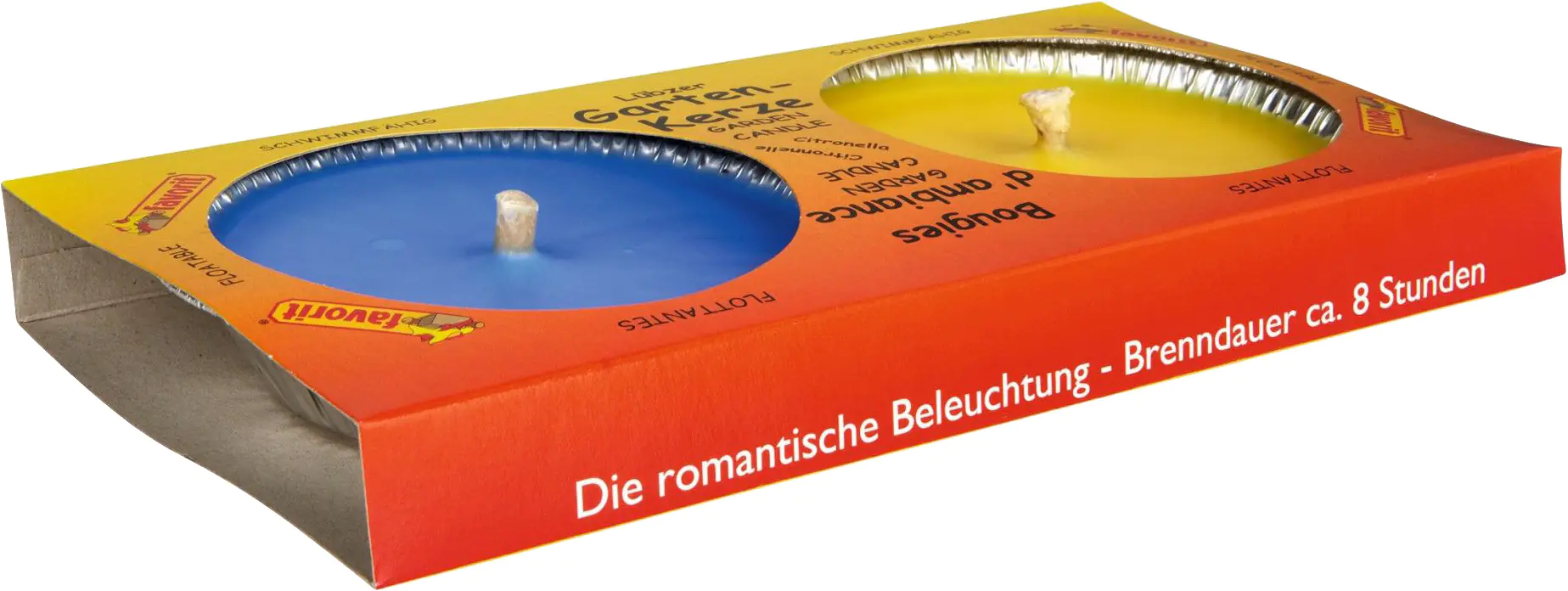 Favorit Schwimmkerze mit Citronella Wachs 2er Pack, bunt, Ø 110 mm