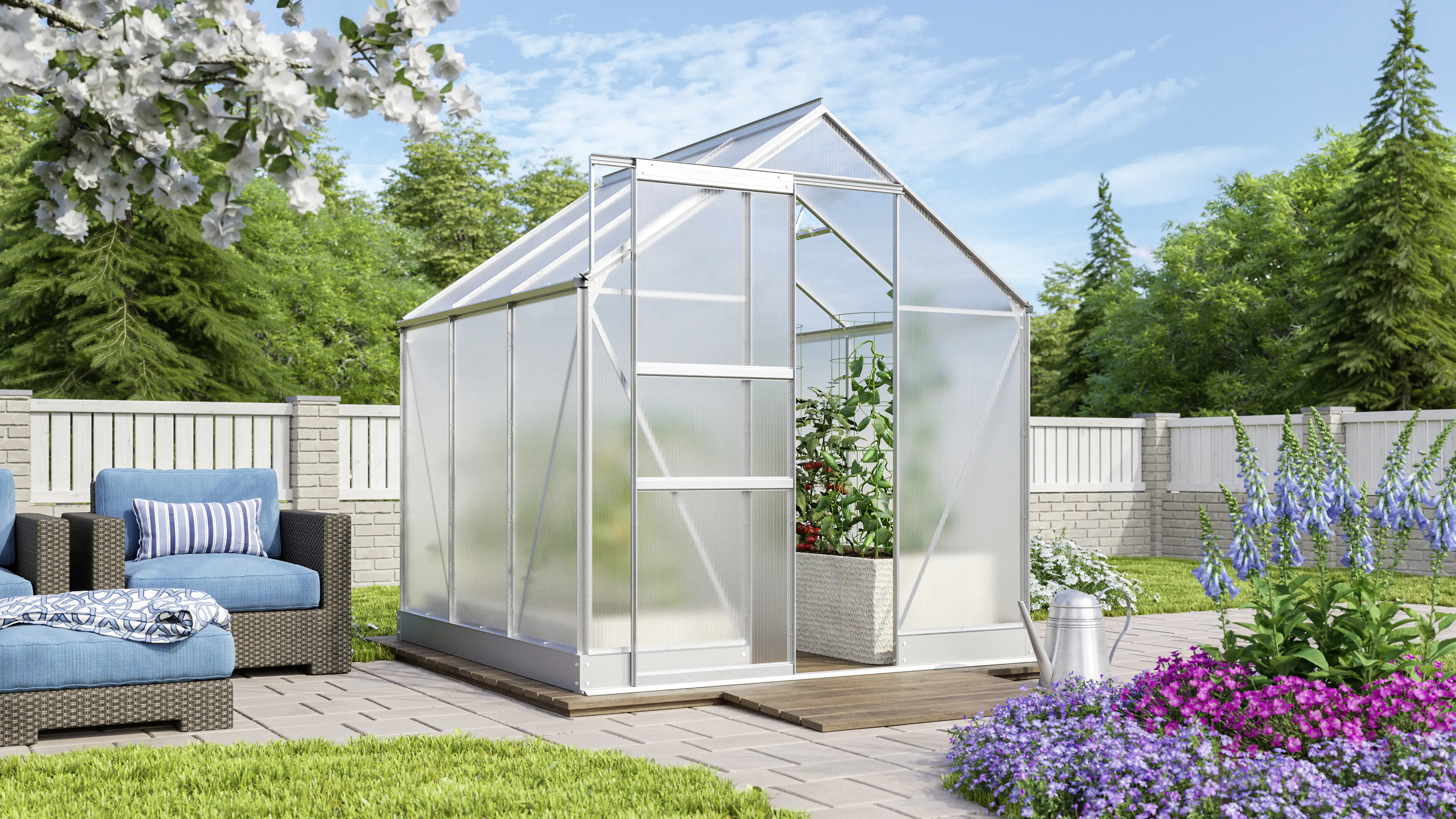 Vitavia Gewächshaus Apollo 3800 194 x 201 cm 6 mm Hohlkammerplatten