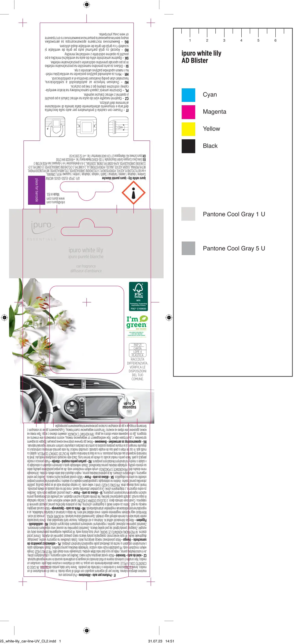 ipuro Essentials Autoduft White Lily