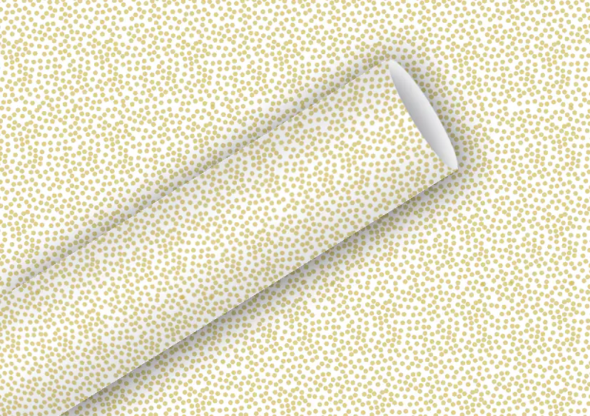 Braun & Company Geschenkpapier Kollektion Alu Minidots gold 1,5 m x 70 cm