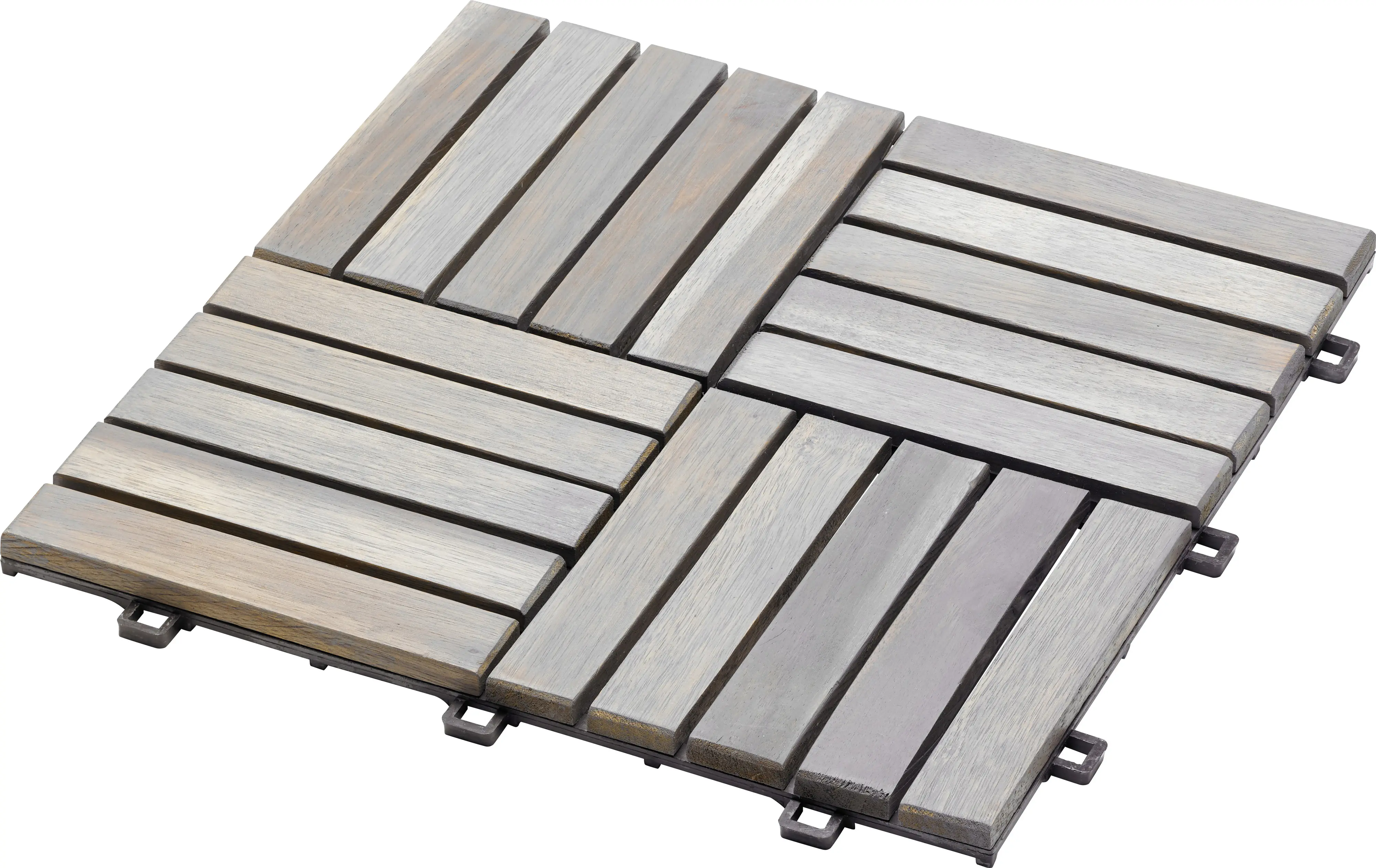 iWerk Holzfliese Akazie Stone 30 x 30 x 1,5 cm 10 Stück