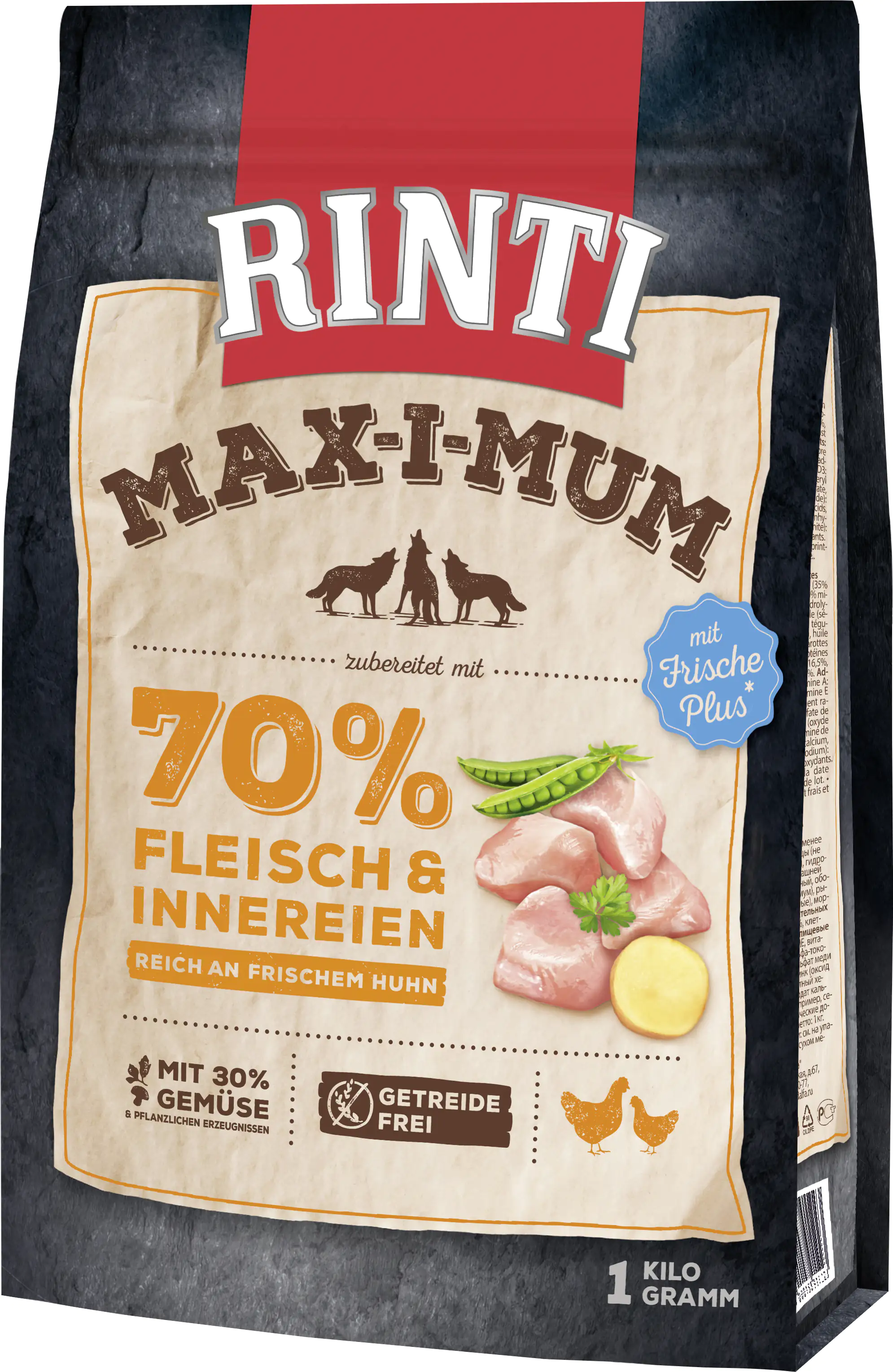 Rinti Max-i-Mum Hundetrockenfutter Adult 1 kg Huhn Rinti Max-i-Mum Hundetrockenfutter Adult 1 kg Huhn