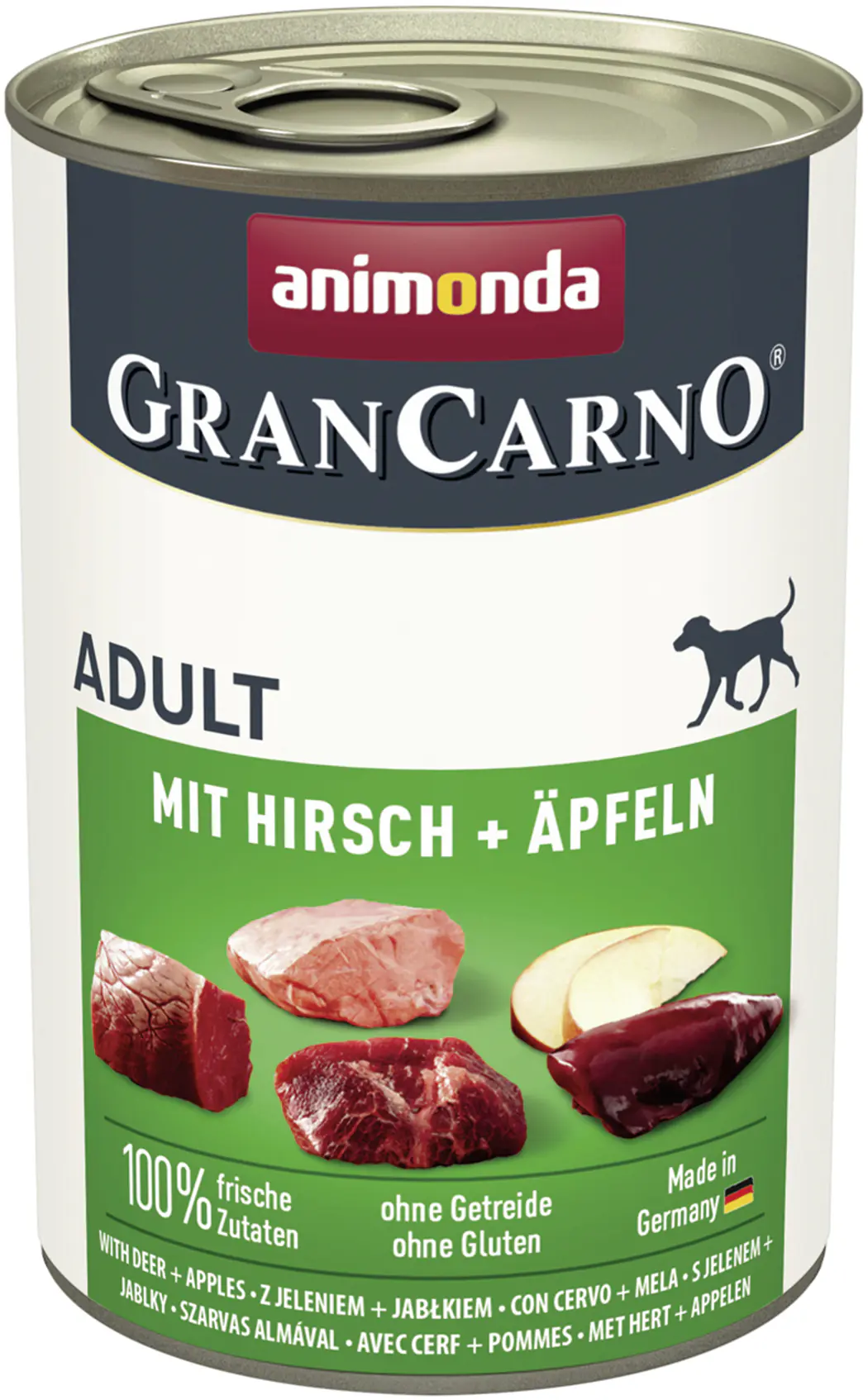 Animonda GranCarno Hundenassfutter Adult getreidefrei 400 g Hirsch & Apfel