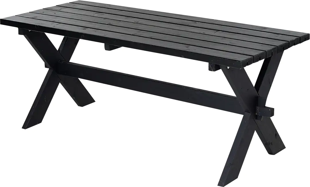 Plus Tisch Nostalgie 177x75x72cm schwarz rechteckig