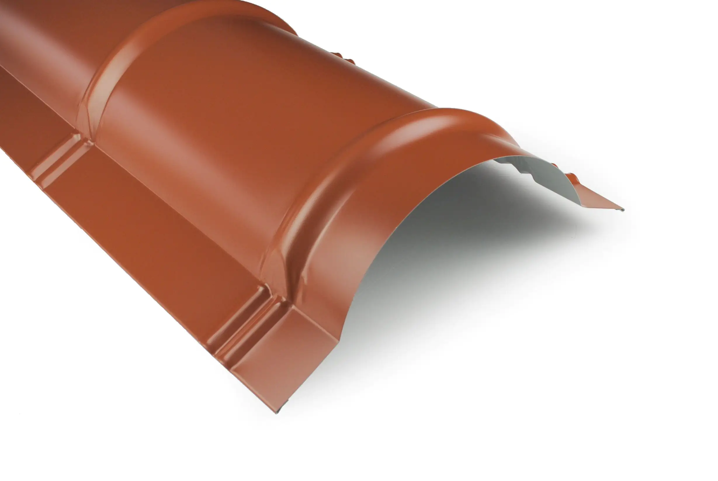 Weckman Firstblech halbrund 98,5 x 26 cm ziegelrot