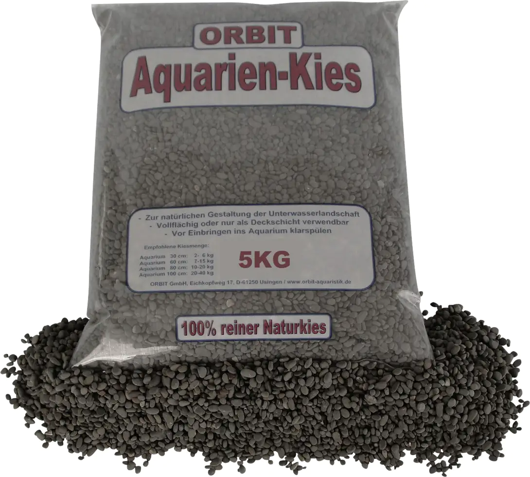 Orbit Aquarien Natur-Kies schwarz 5 kg