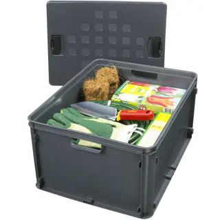 Sunware geschlossene Aufbewahrungsbox Square 52L anthrazit 50 x 40 x 26 cm