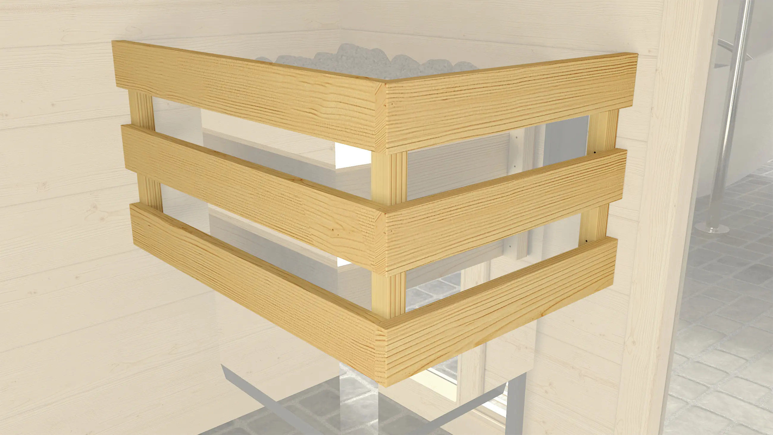 Weka Massivholzsauna Valida 3 mit Glastür