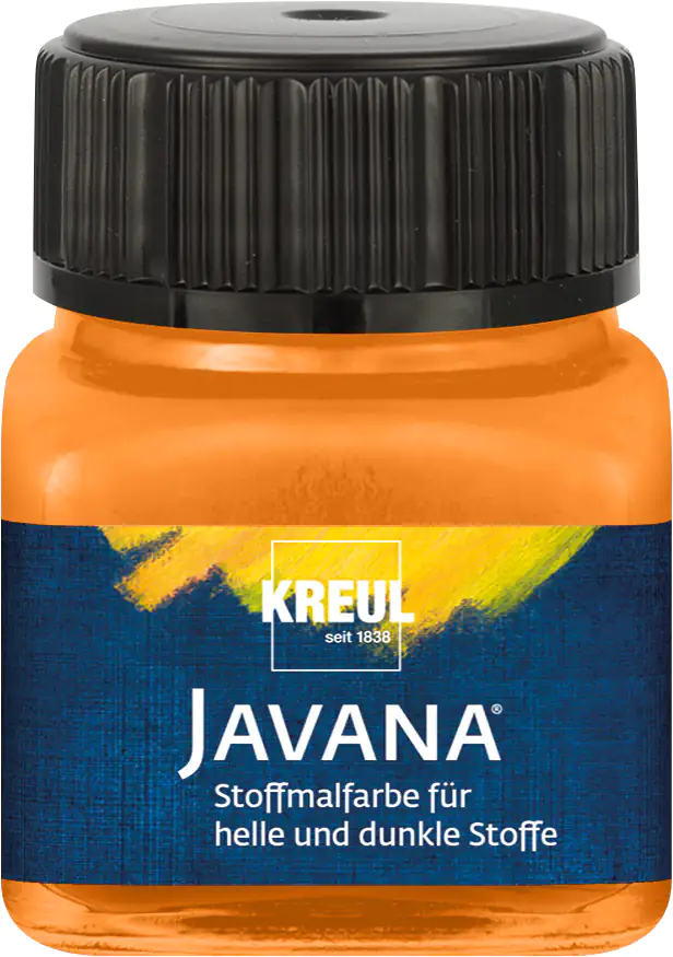 Kreul Javana Stoffmalfarbe für helle und dunkle Stoffe orange 20 ml