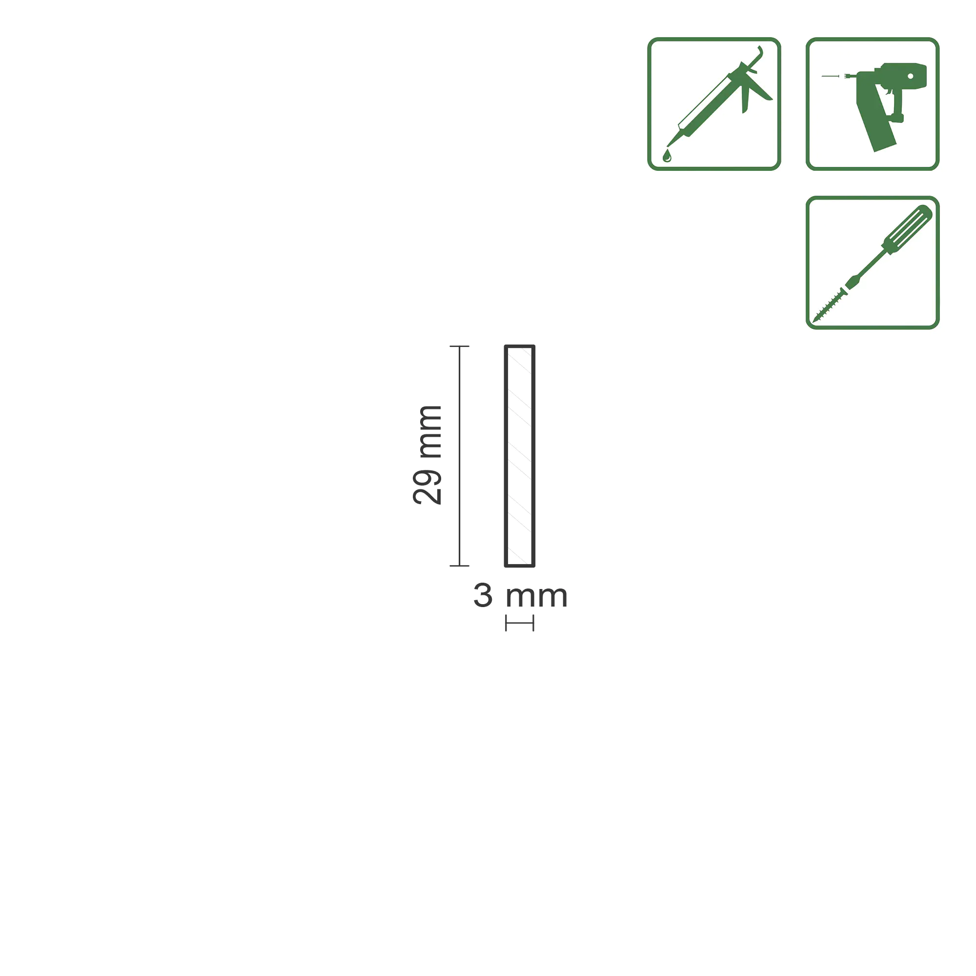 FN Neuhofer Flachleiste 95 cm 29 x 3 mm Buche