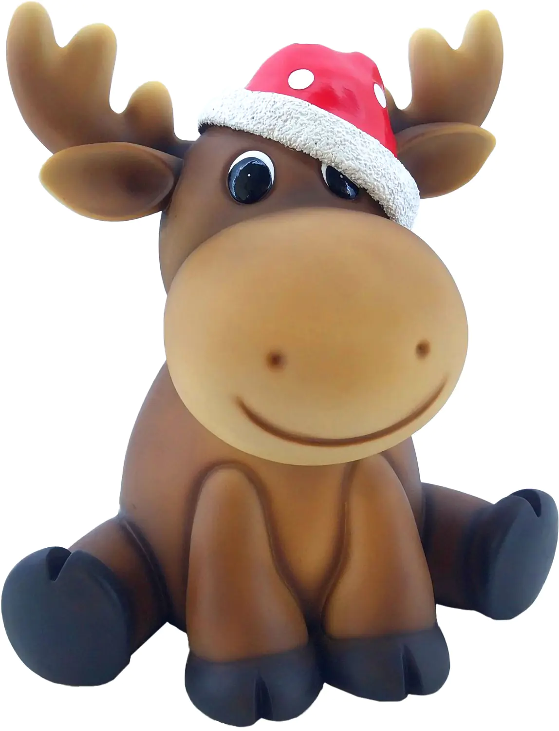 Figur Elch mit Mütze 50cm 50,5 x 46 x 39 cm braun