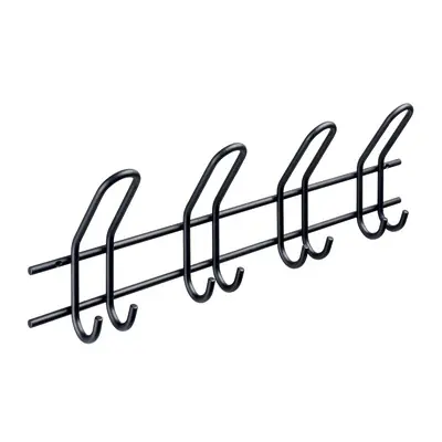 Hettich Garderobenleiste Stahl 4-reihig 16,5 x 57,5 cm schwarz