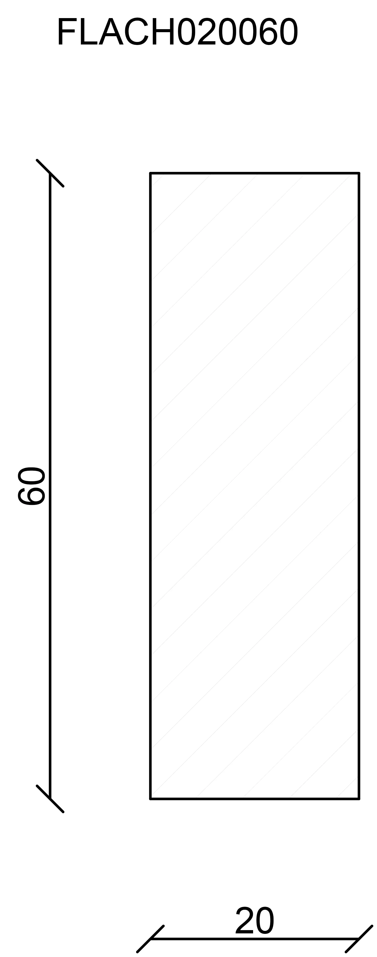 FN Neuhofer Flachleiste 200 cm 60 x 20 mm Fichte/Kiefer