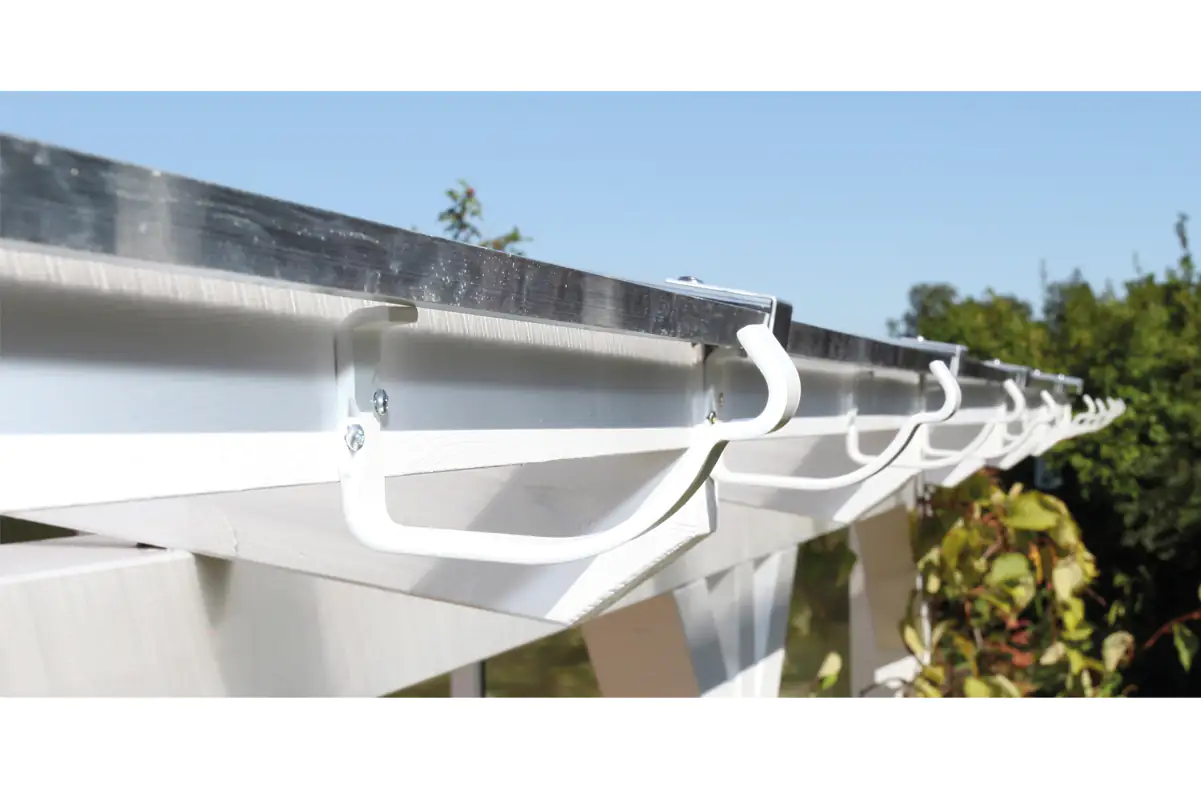 4018211027651_4 SKAN HOLZ Regenrinnen-Set 812 cm Stahl, verzinkt u. weiss