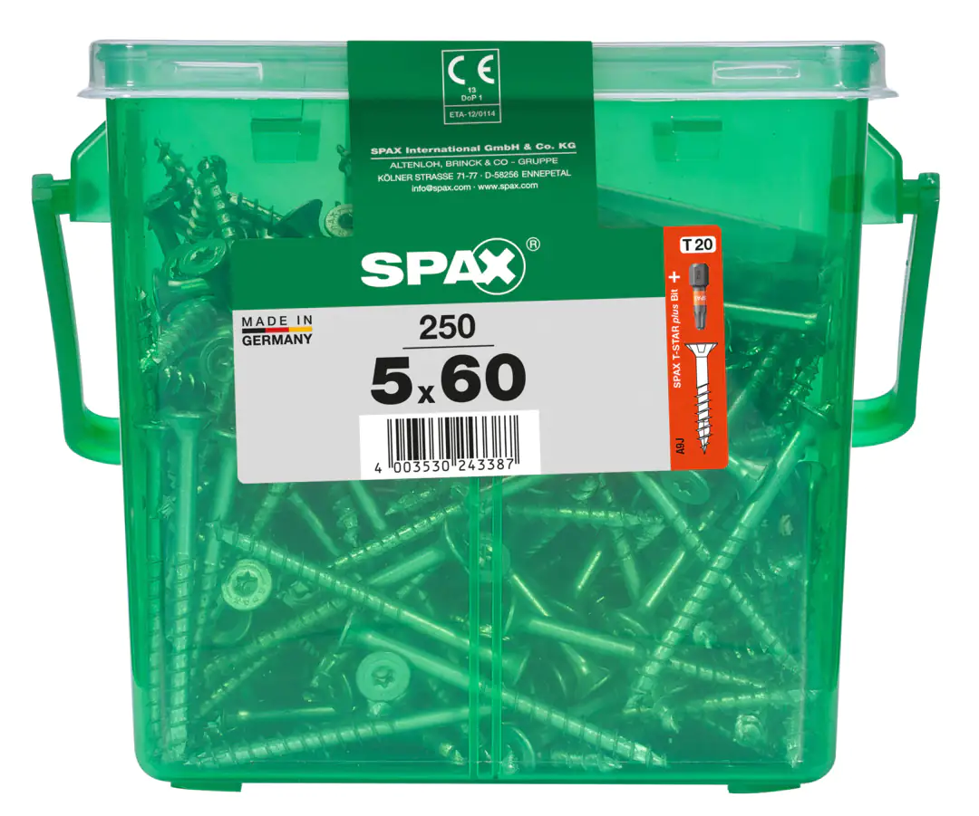 Spax Universalschrauben 5.0 x 60 mm TX 20 - 250 Stk. Spax Universalschrauben 5.0 x 60 mm TX 20 - 250 Stk.