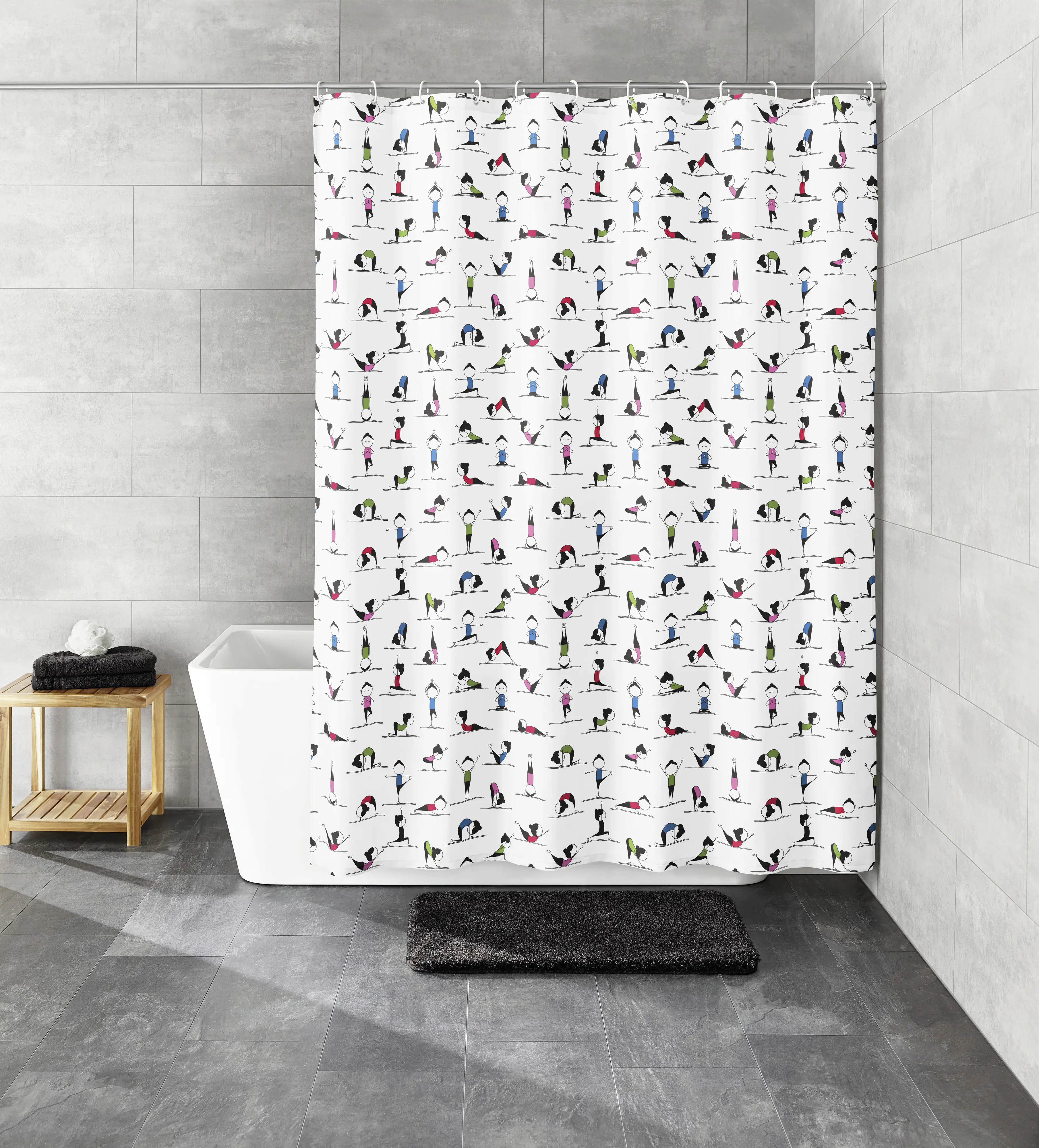 Kleine Wolke Duschvorhang Yogi Multicolor, 180 x 200 cm Kleine Wolke Duschvorhang Yogi Multicolor, 180 x 200 cm