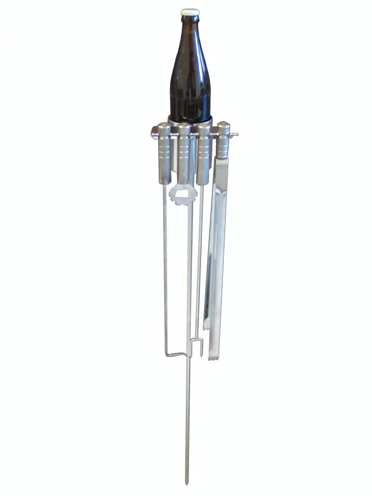 Schneider Halter inkl. Besteck für 2Stubbi Edelstahl