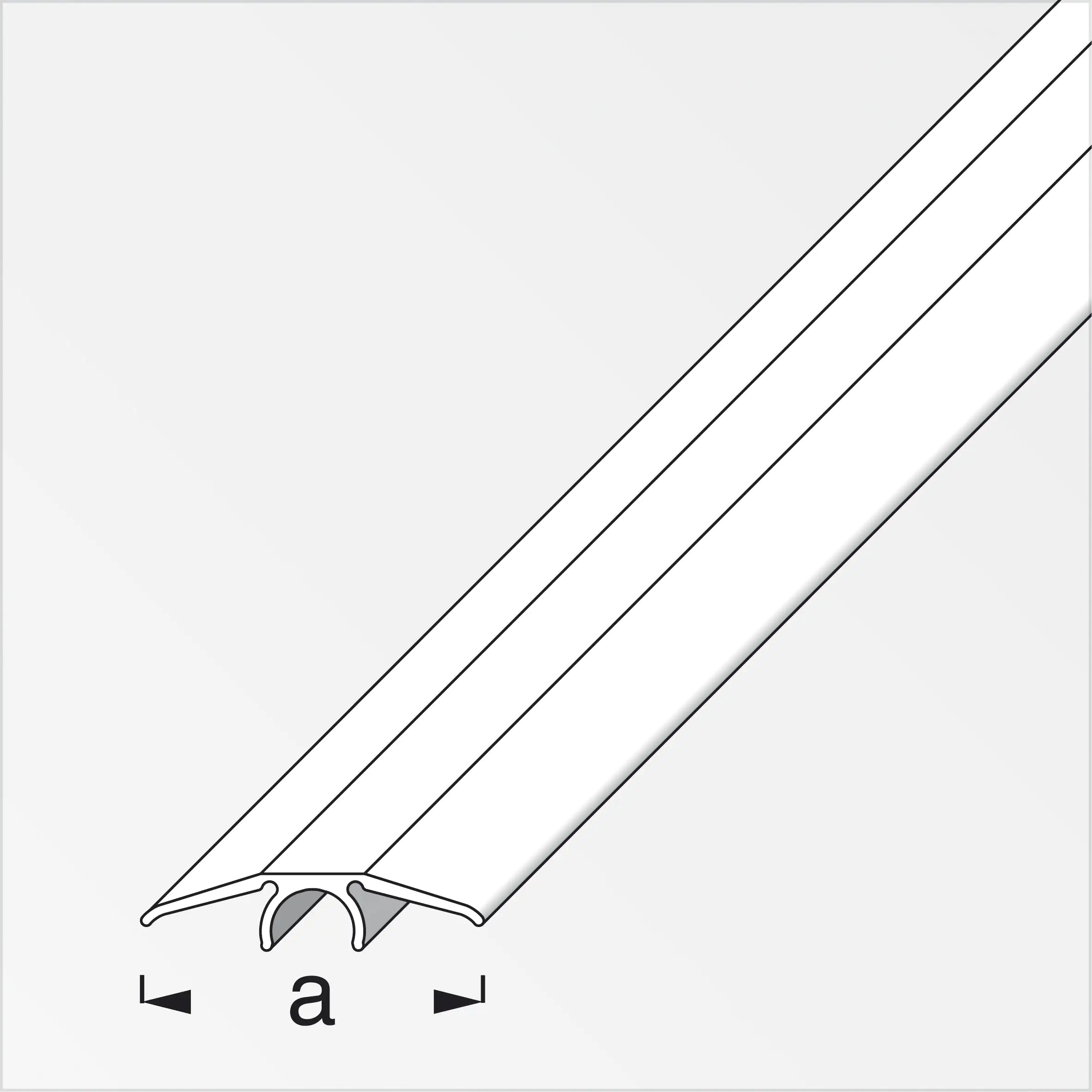 alfer Übergangs-Profil 1 m, 33 mm Alu beschichtet sublimiert ahorn