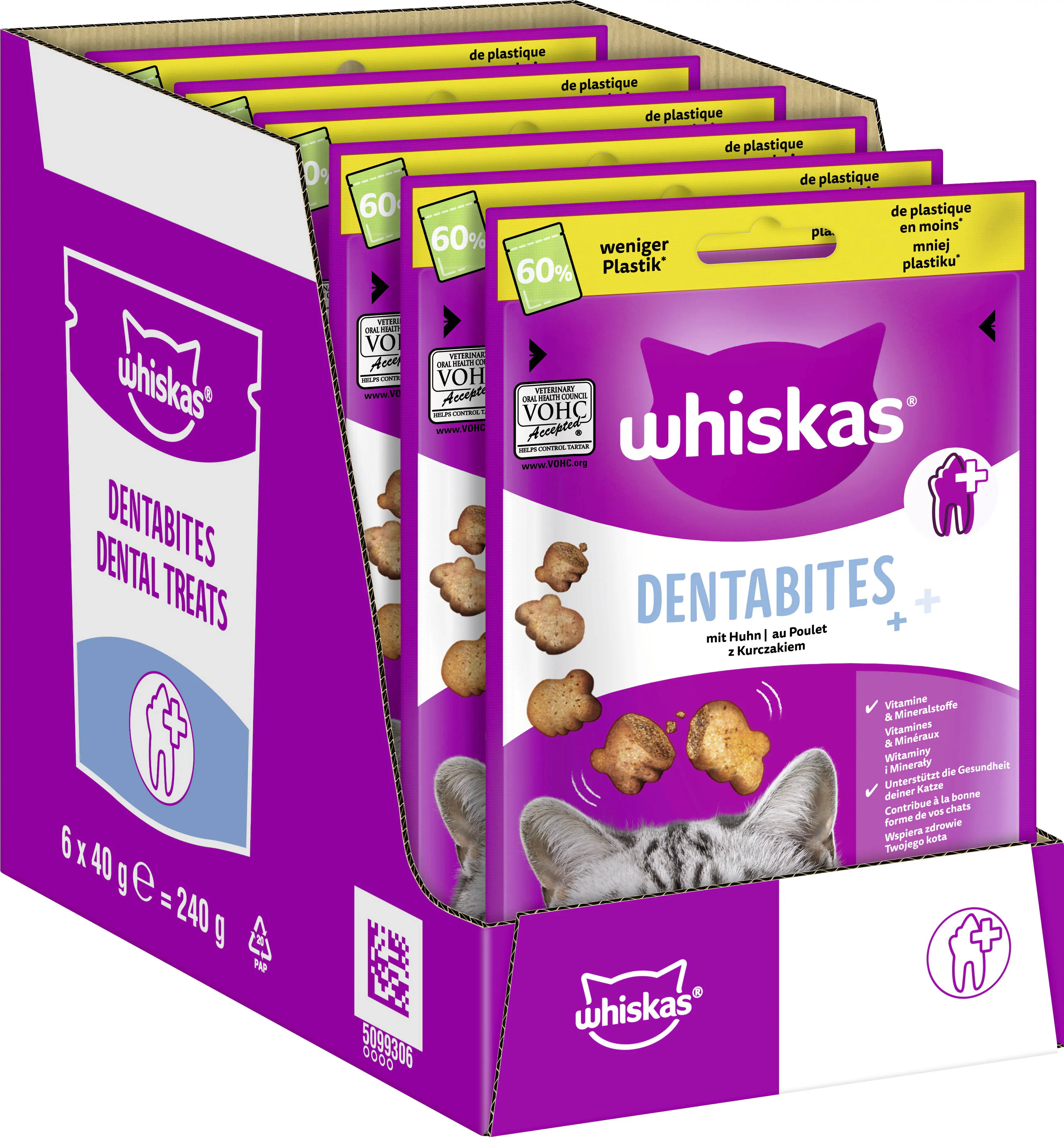 Whiskas Dentabits Katzensnack 40 g Huhn