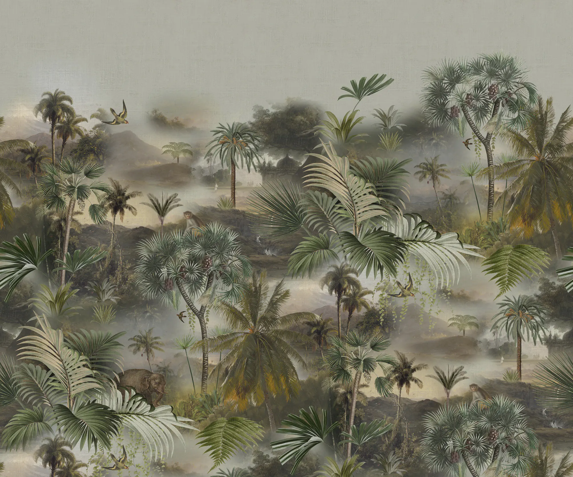 Rasch Vlies Fototapete 543599 Grün-Dunkelgrün Muster & Motive 2,65 m x 3,18 m