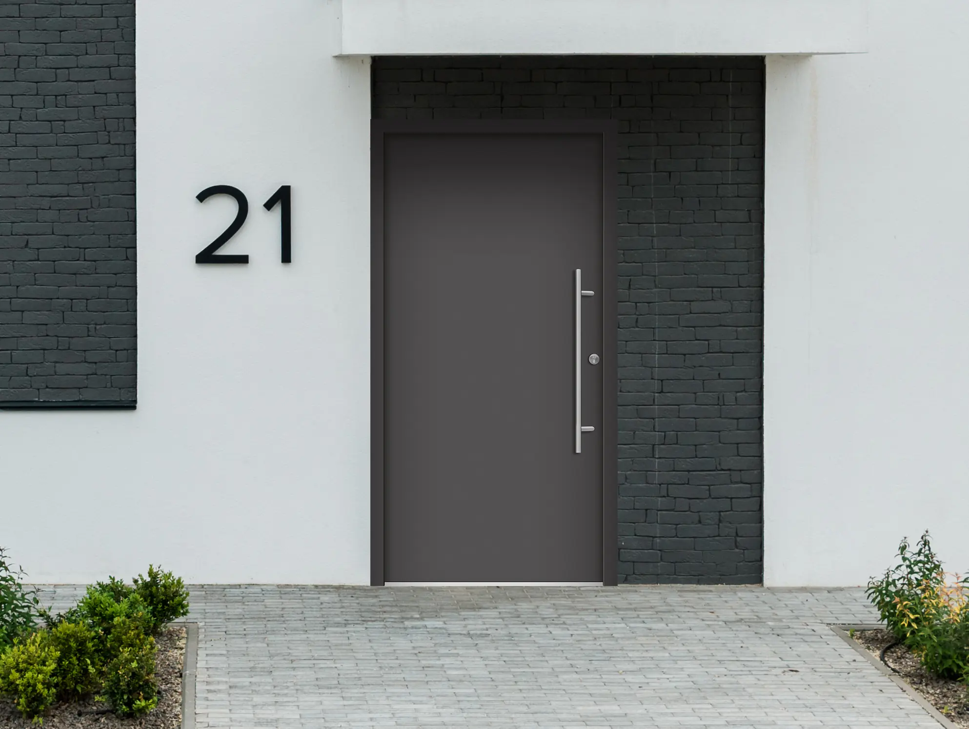 Splendoor Haustür Passivedoor Premium B05 Anthrazit DIN Rechts 100 x 210 cm