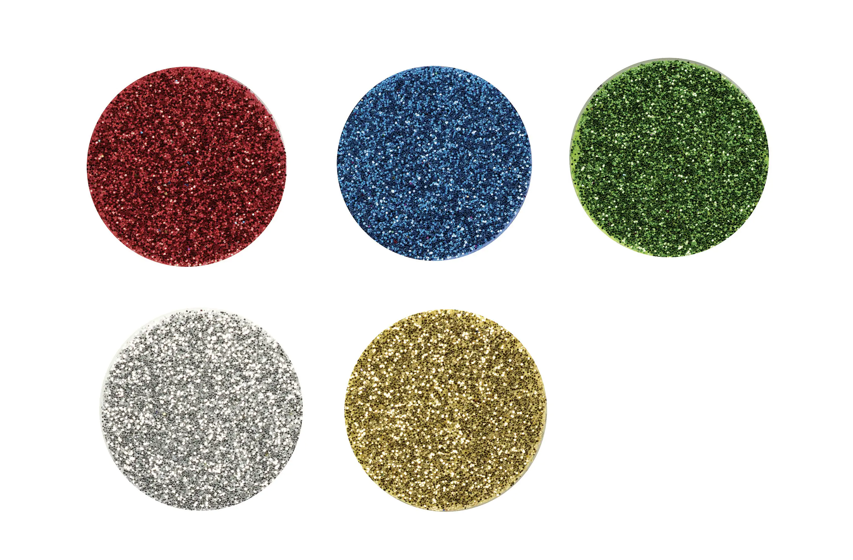 Glorex Moosgummi Glitter sortiert, 5 Stück