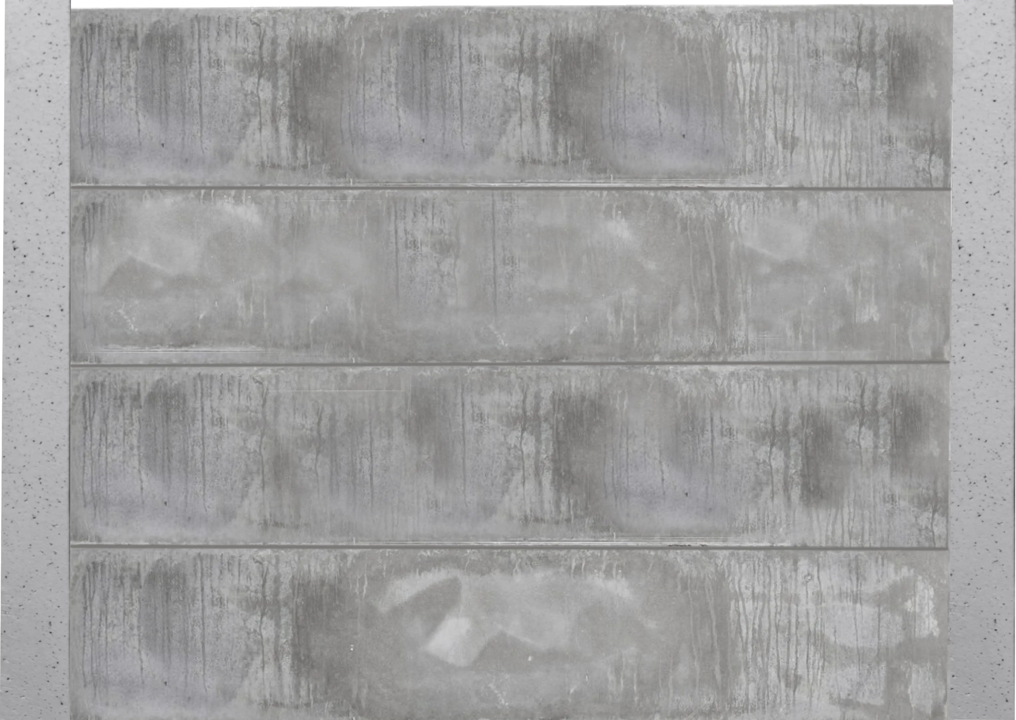 Betonzaun Grundset glatte Platte S-Motiv Anfangs und Endpfosten 231 cm 