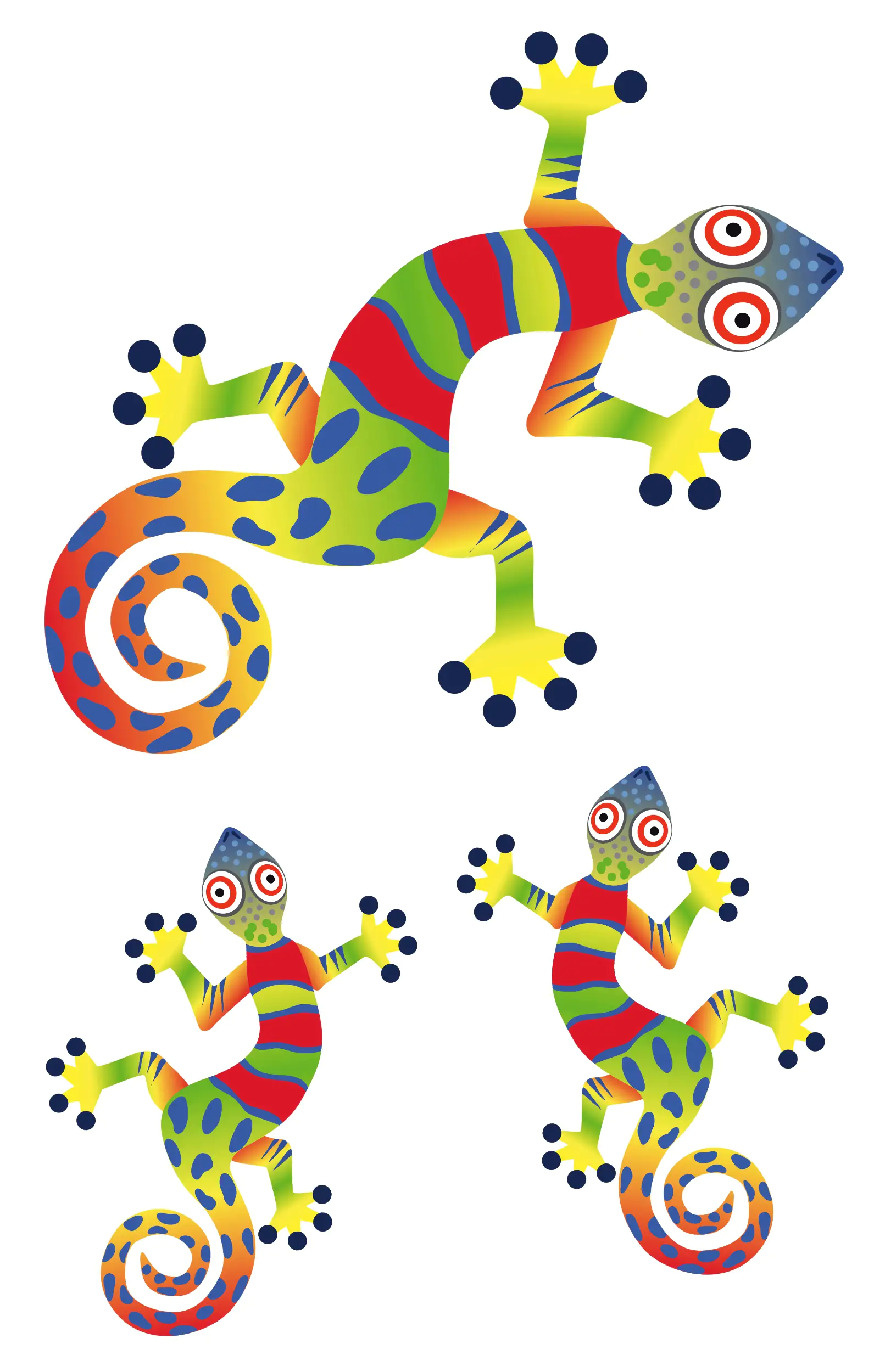 Hermann Schütz Aufkleber Chamäleon Bogengröße: 220x140mm, 3 Motive