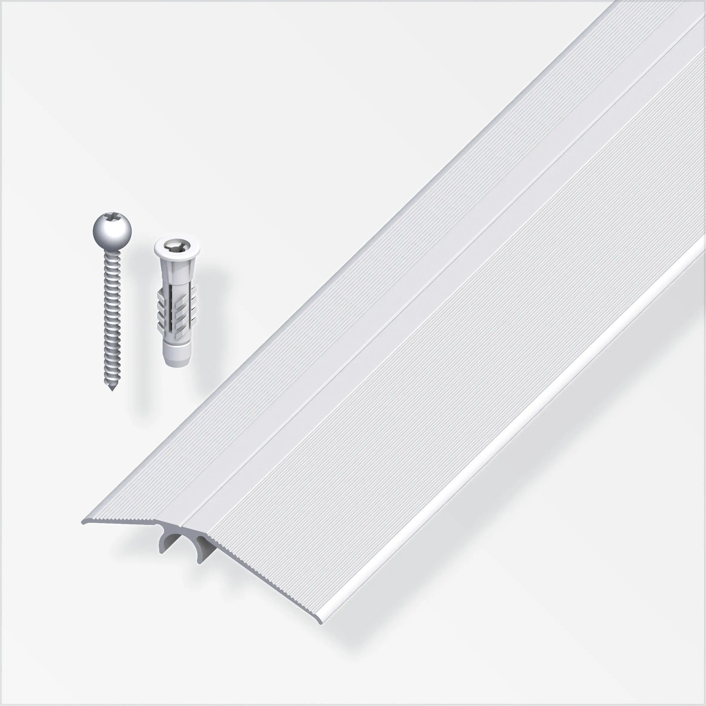 alfer Niveauausgleichs-Profil + Dübel-System 0.9 m, 56 mm, Alu, silber