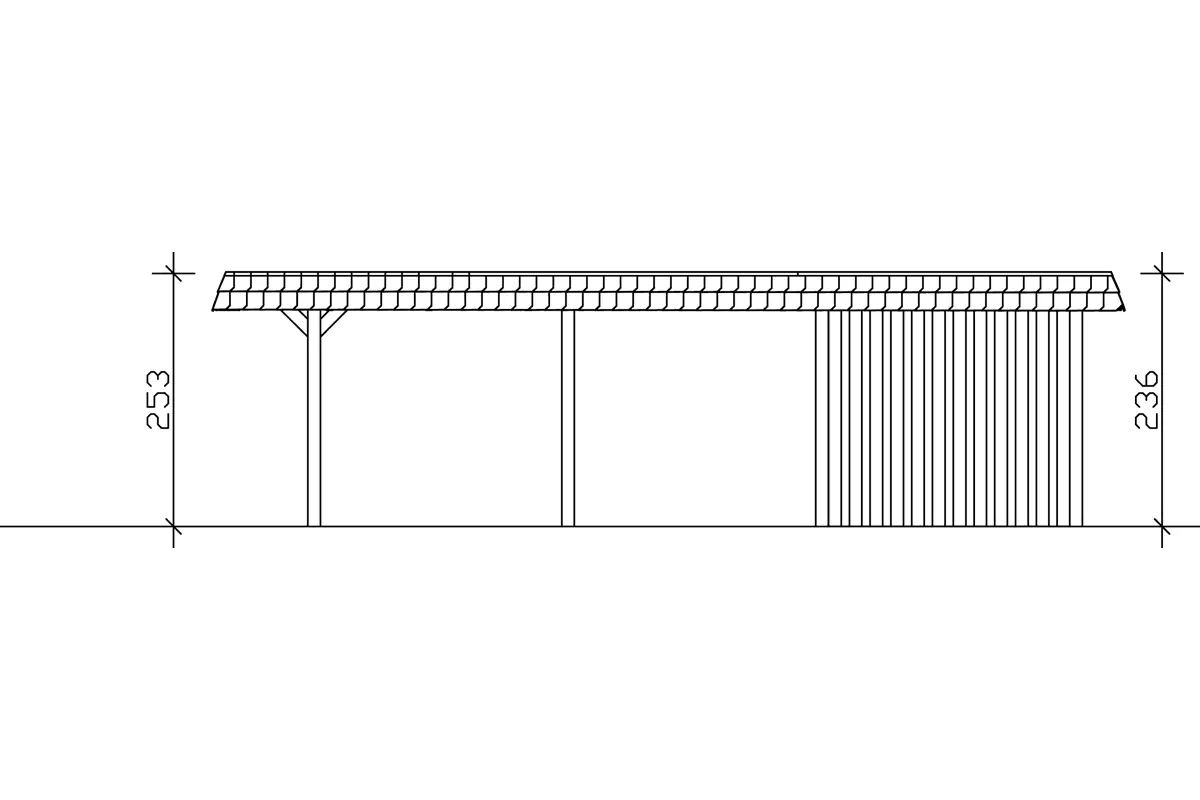 4018211026326_04 SKAN HOLZ Carport Wendland mit Abstellraum 630 x 879 cm mit EPDM-Dach