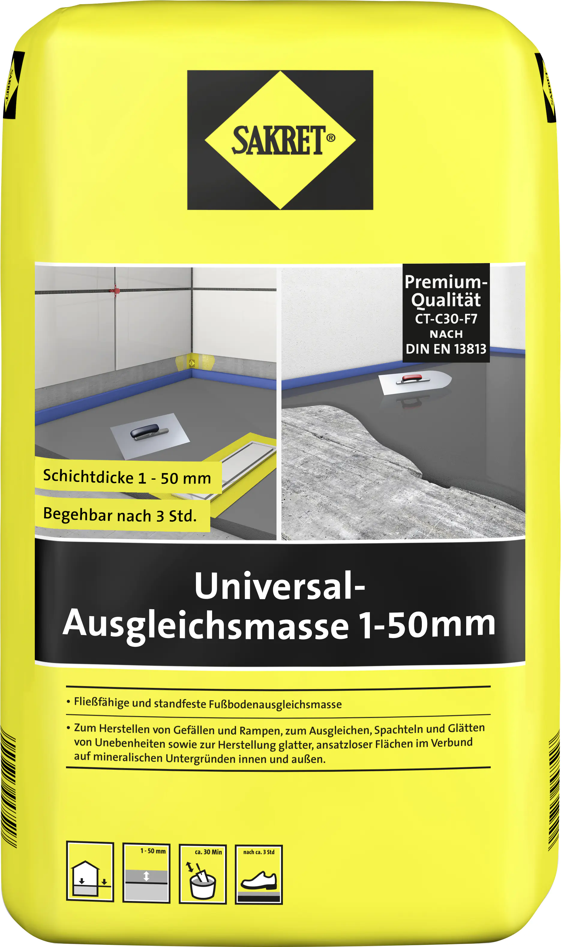 Sakret Universal-Ausgleichsmasse 1-50 mm 25 kg Sack Sakret Universal-Ausgleichsmasse 1-50 mm 25 kg Sack