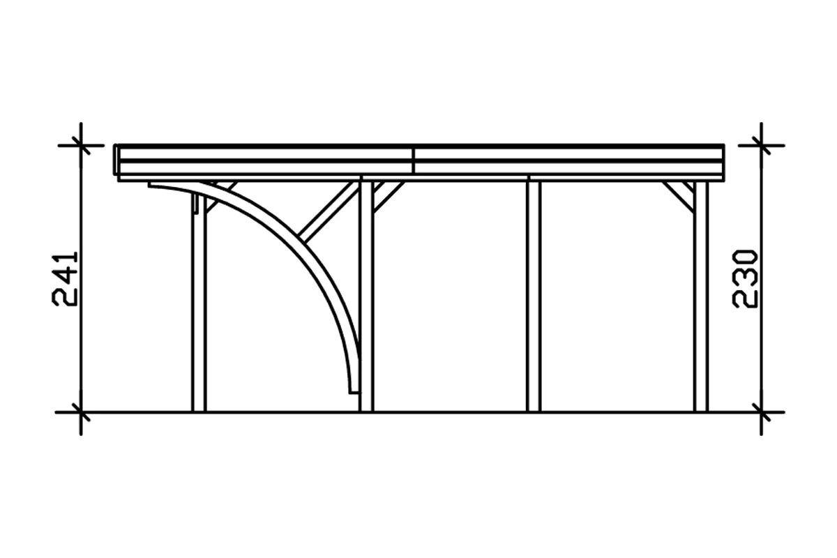 4018211314317_04 SKAN HOLZ Friesland Carport Set 5 314 x 555 cm, Grün imrpägniert