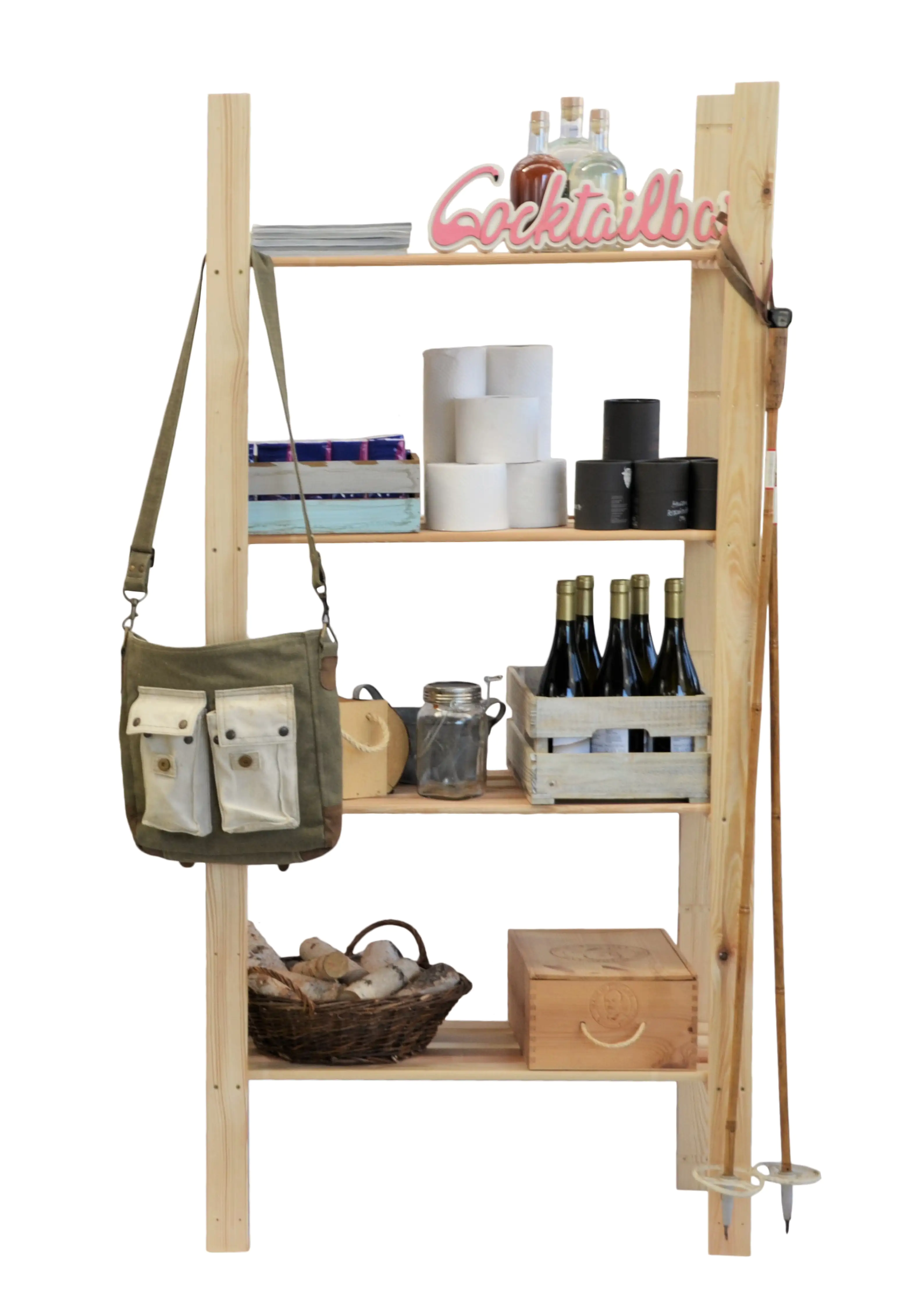 4260546689800 Grundregal 170 x 80 x 40 cm Fichte 4 Holzböden, max. Belastung 200 kg