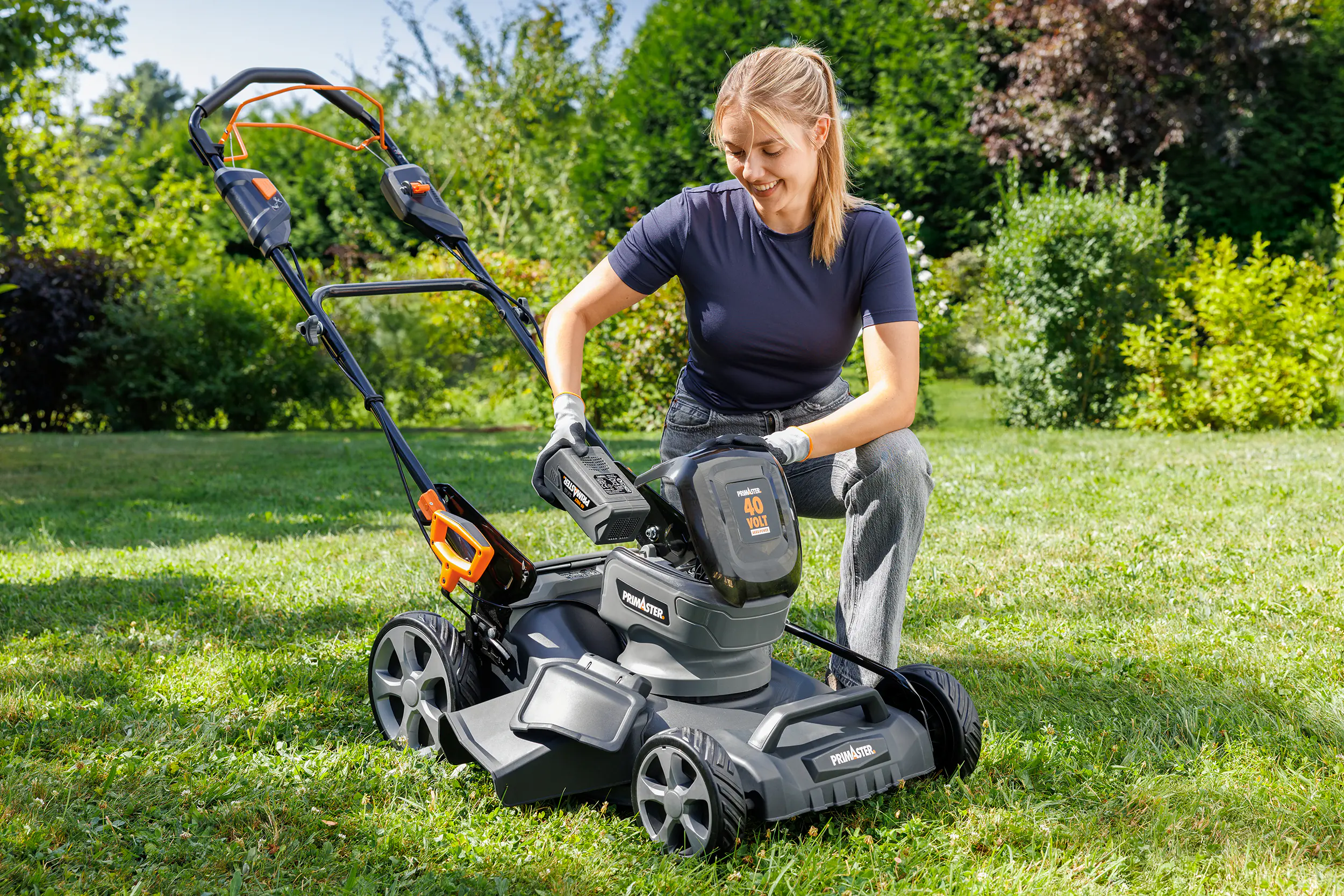 Primaster Akku-Rasenmäher PARM 4046VS 40V 46 cm Schnittbreite Primaster Akku-Rasenmäher PARM 4046VS 40V 46 cm Schnittbreite