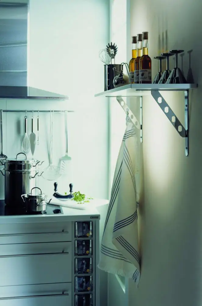 Vormann Alpha Line Garderobenkonsolen nickelmatt 25 x 20 cm