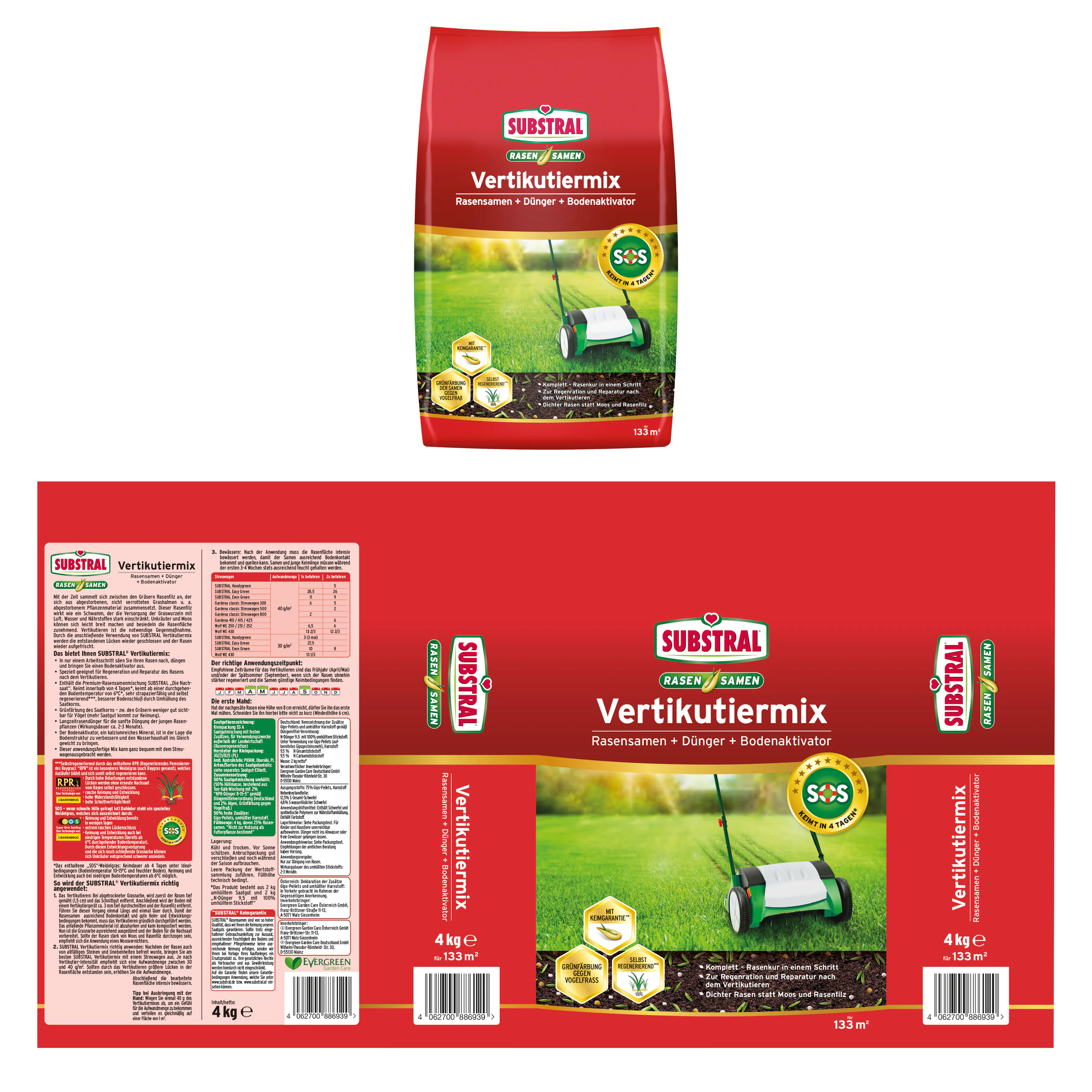 Substral Vertikutiermix 4 kg für 133 m² Substral Vertikutiermix 4 kg für 133 m²