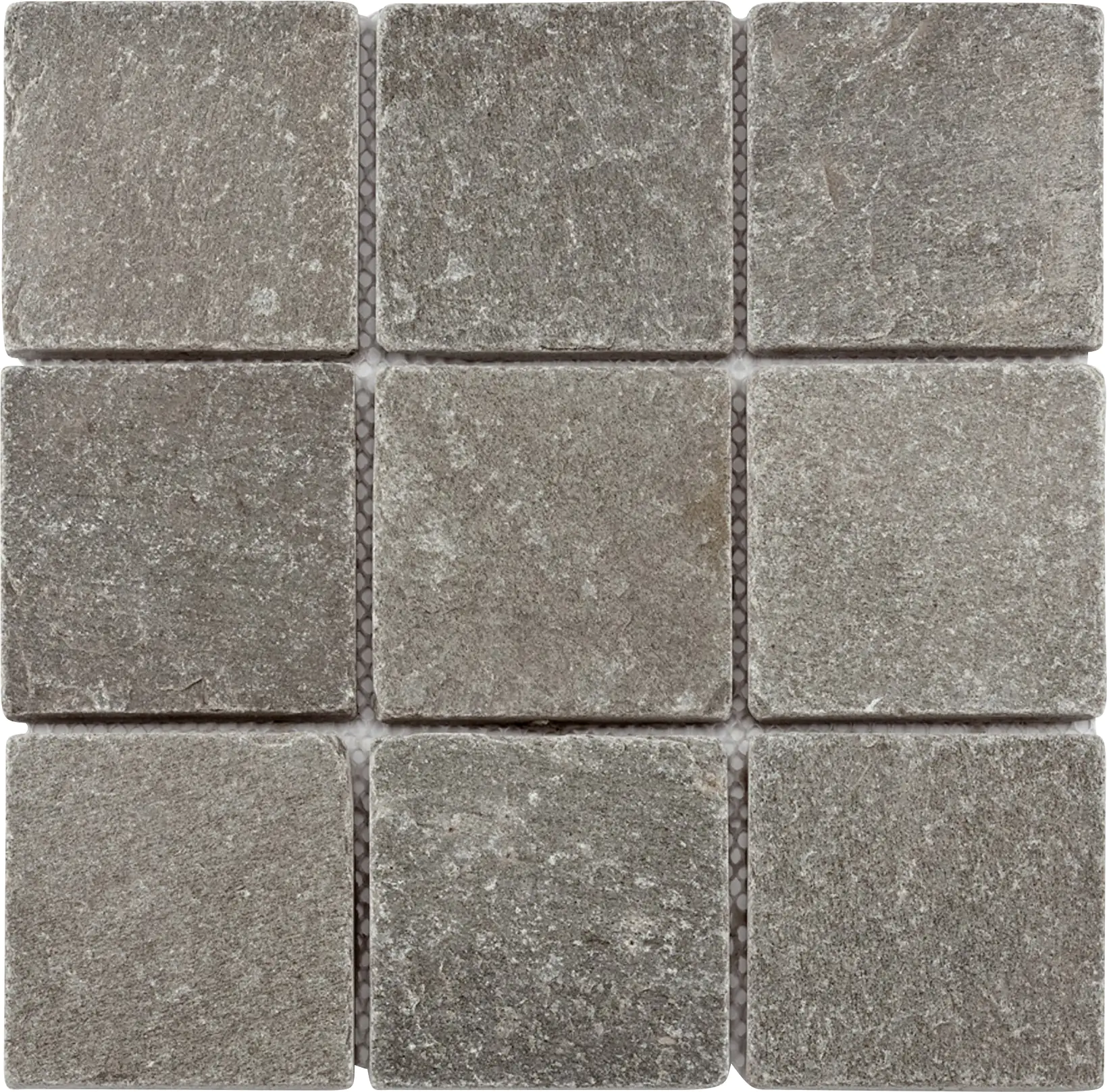 Mosaikfliese Quarzit Big 30 x 30 cm grau Steinmaß: ca. 9,8 x 9,8 cm