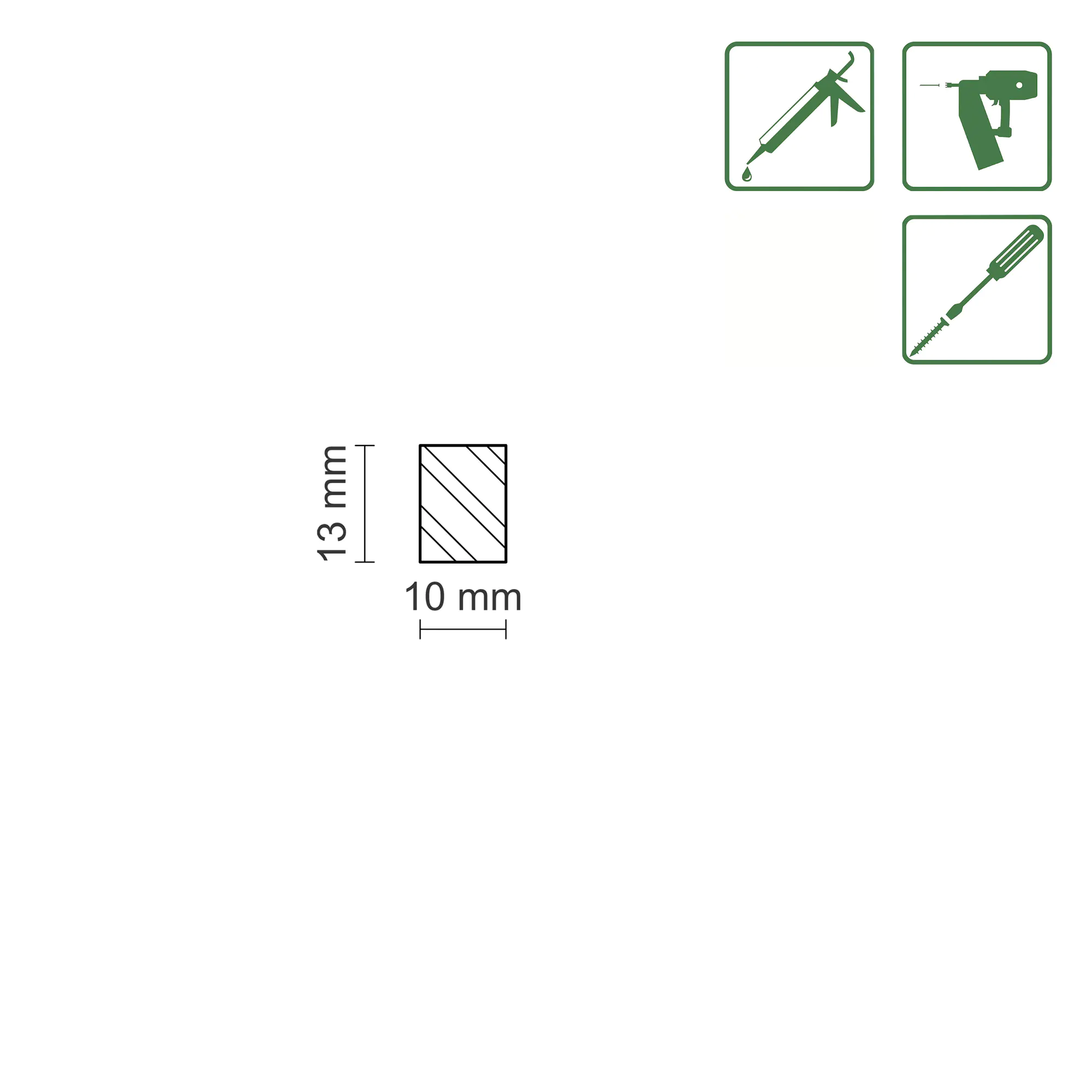 FN Neuhofer Flachleiste 240 cm 13 x 10 mm Fichte/Kiefer