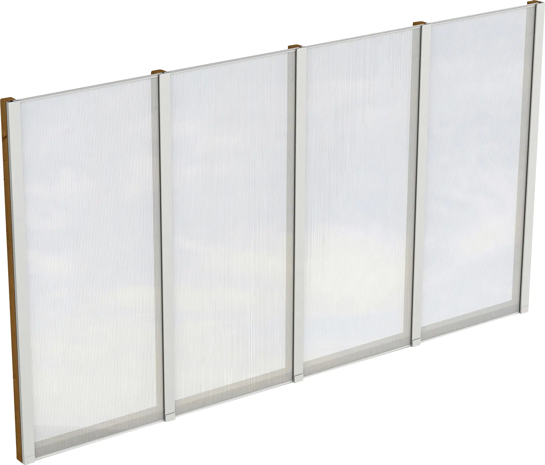 SKAN HOLZ Seitenwand m. Polycarbonatplatten 343 x 200 cm Fichte