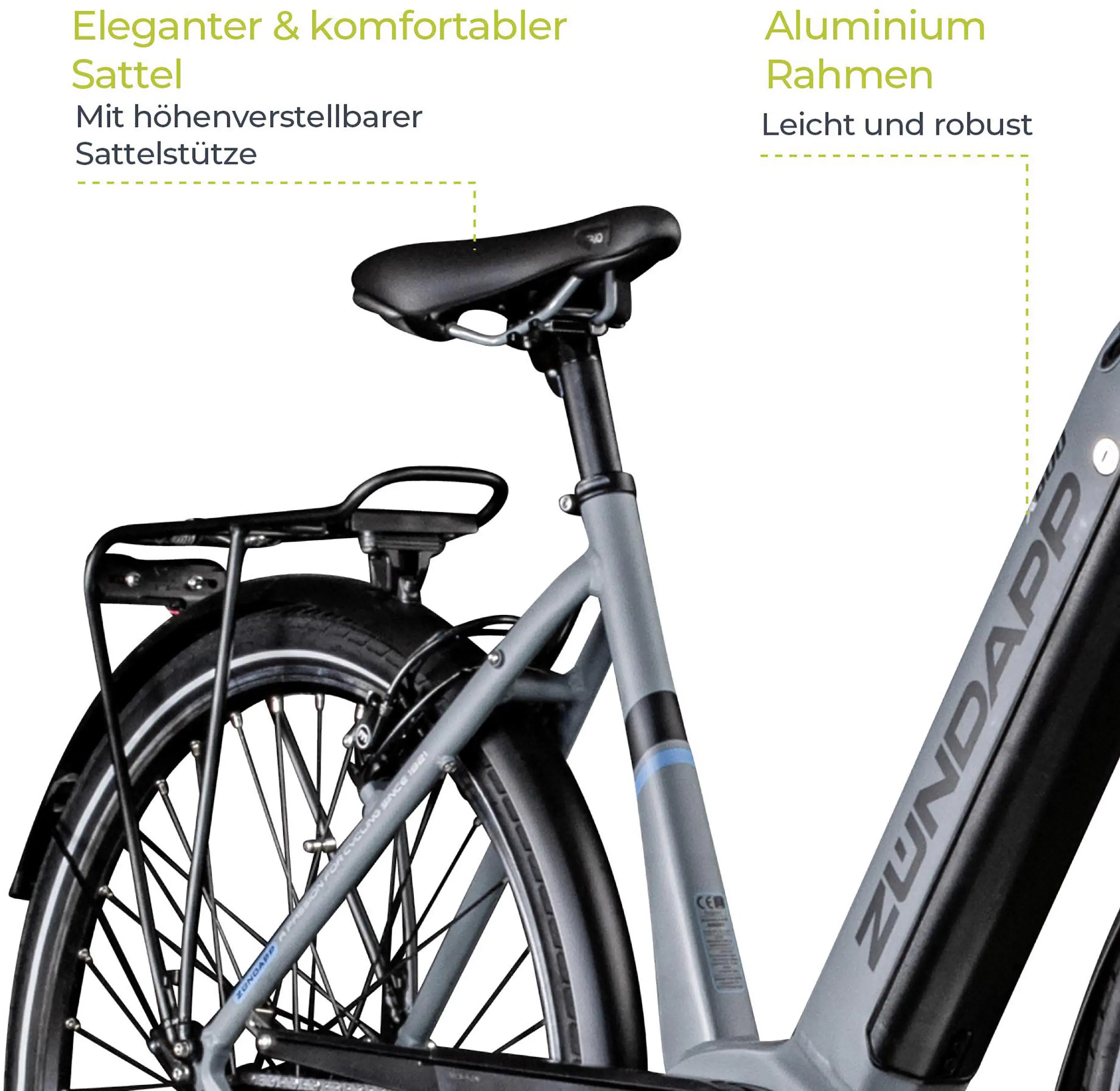 Zündapp E-Bike X600 City 28 Zoll 7-Gang 400 Wh grau blau