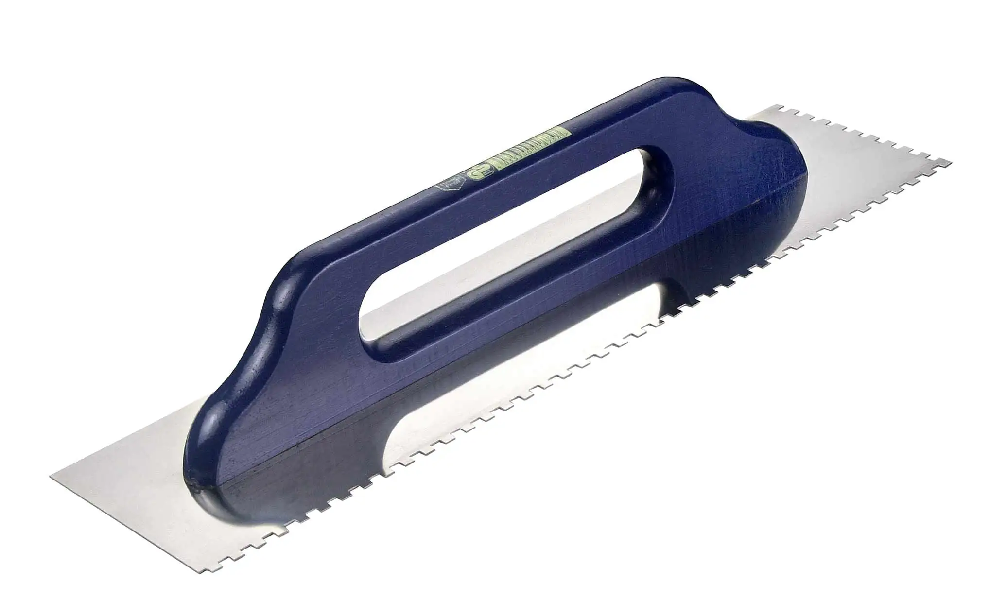 Zahnglättekelle 480 x 130 mm, Zahnung 8 x 8 mm rostfrei