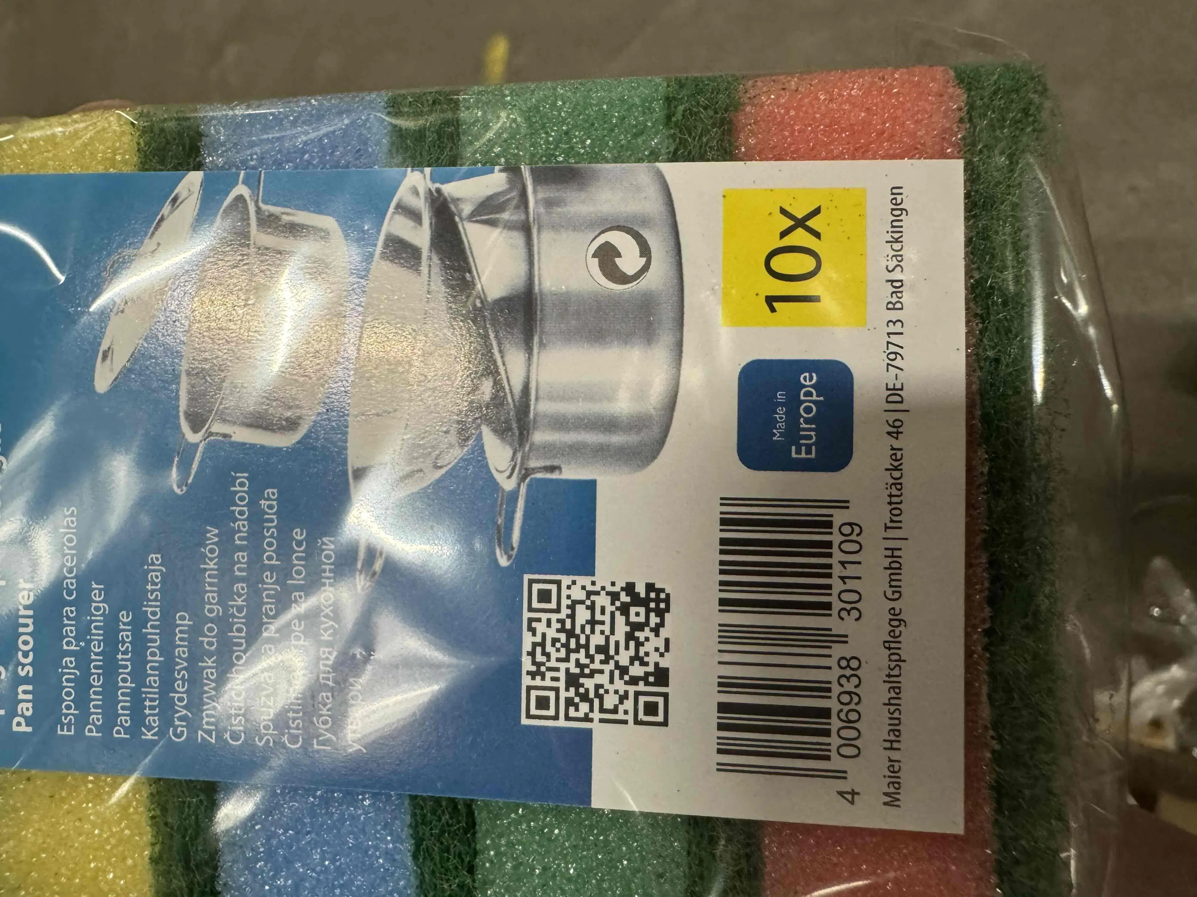 Peggy Perfect Topfreiniger mit Scheuervlies bunt 10 Stück