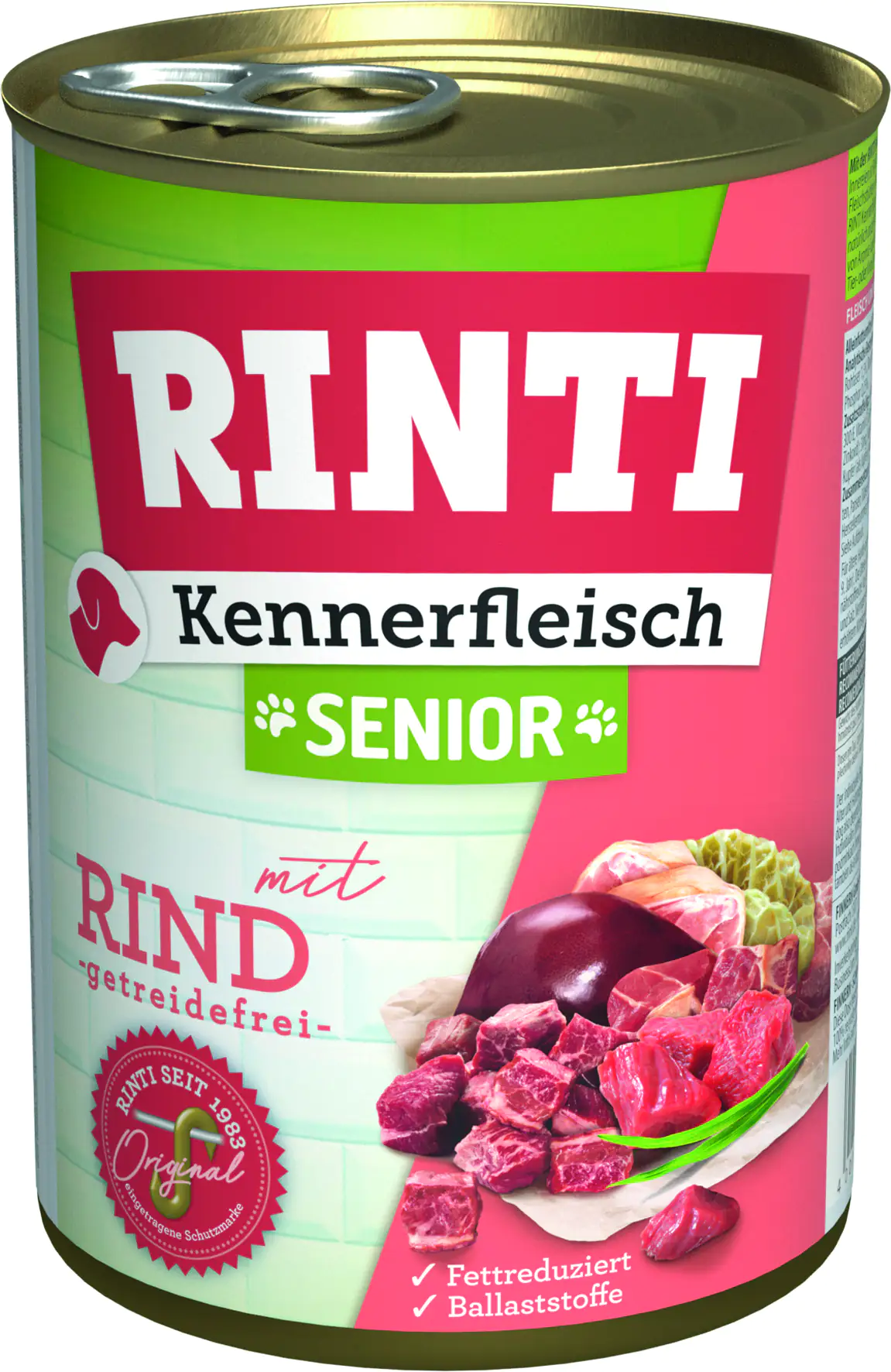 Rinti Kennerfleisch Hundenassfutter Senior 400 g Rind bei Kartonabnahme Rinti Kennerfleisch Hundenassfutter Senior 400 g Rind bei Kartonabnahme