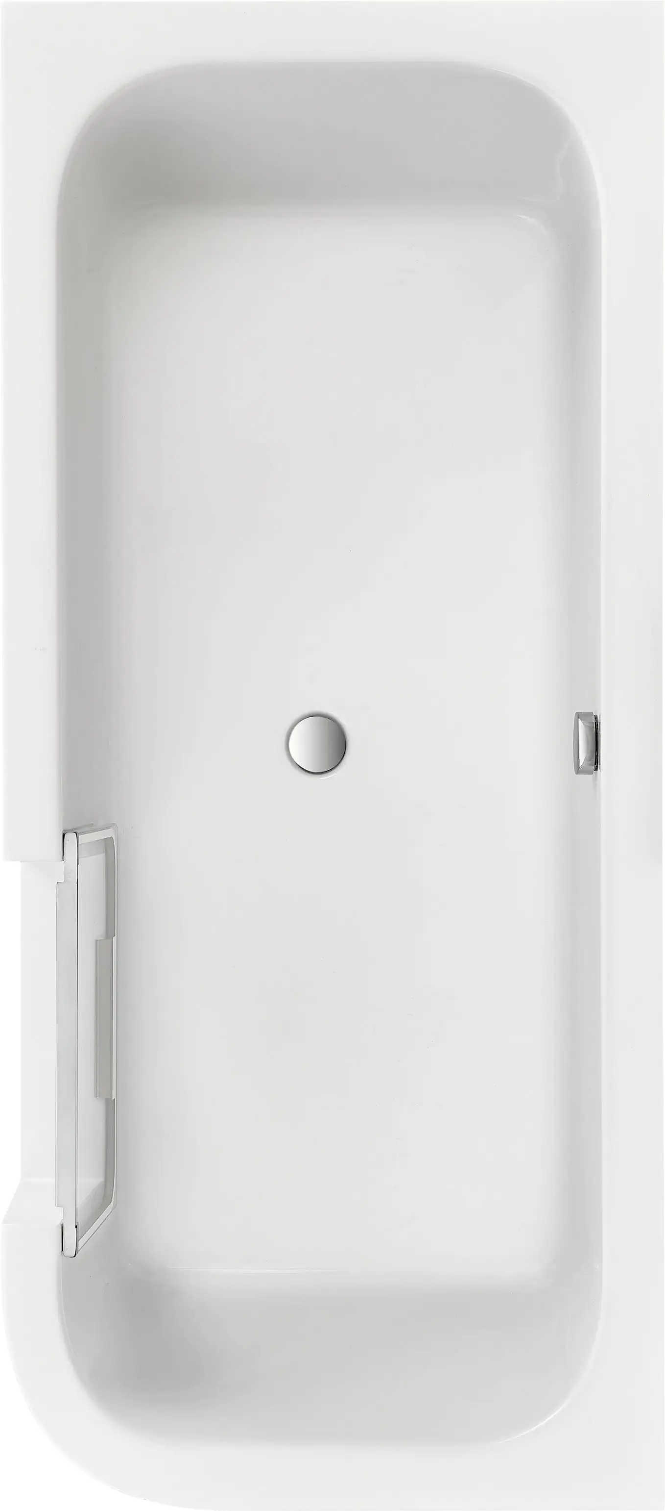 Ottofond Badewanne barrierefrei 180 x 80 cm rechts weiß
