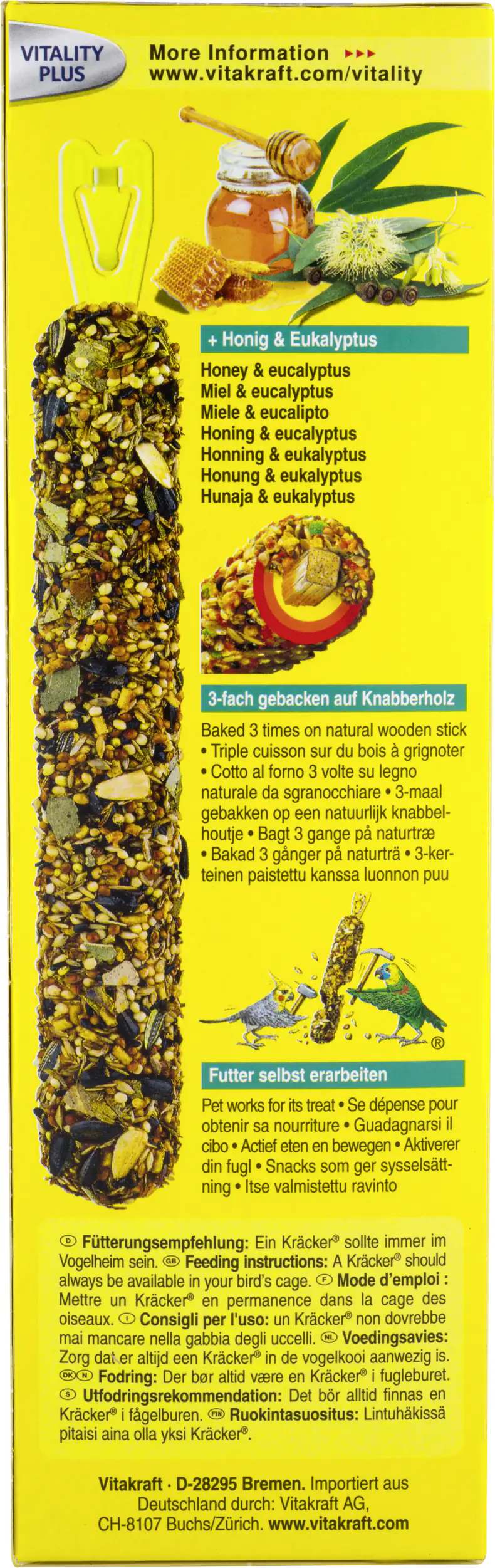 Vitakraft Kräcker® Honig & Eukalyptus 2 Stück / 180 g
