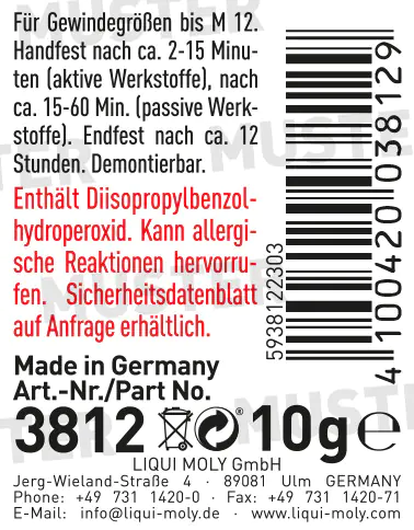 Liqui Moly Schrauben-Sicherung feinmechanik 10 g Liqui Moly Schrauben-Sicherung feinmechanik 10 g