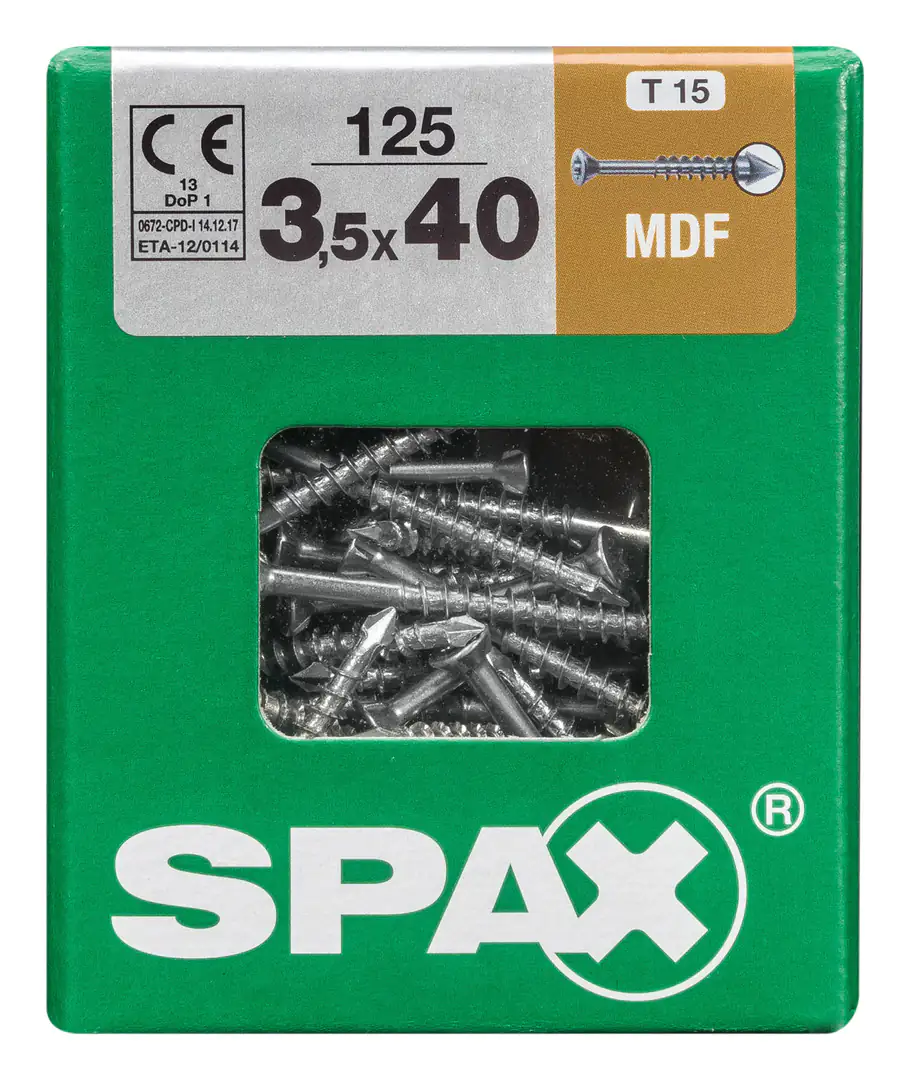 Spax Faserplattenschrauben 3.5 x 40 mm TX 15 - 125 Stk.