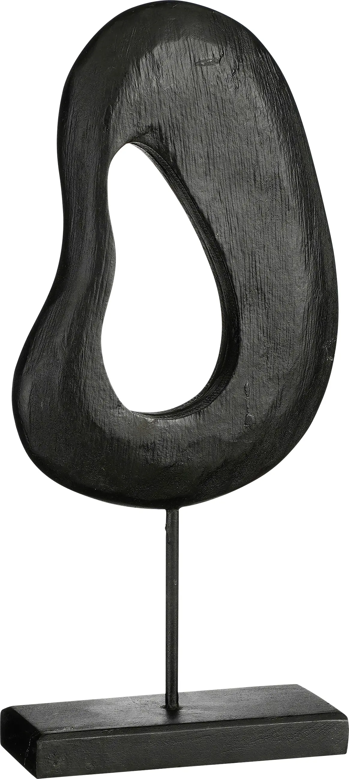 Mica Dekorationobjekt Pastina schwarz Mangoholz 16,5 x 37,5 cm