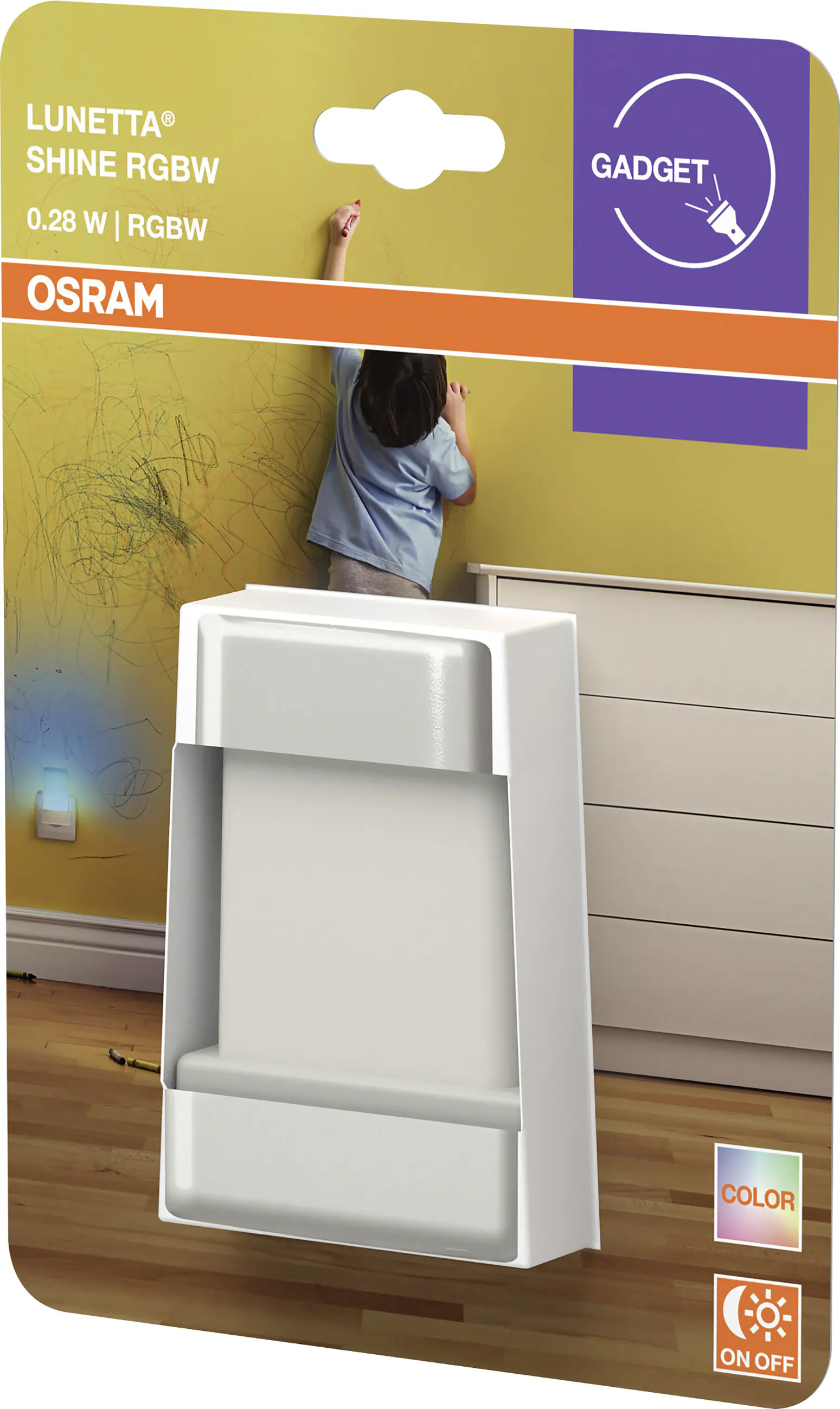 Osram LED-Nachtlicht Lunetta Shine mit Tag-/Nacht Sensor 9 cm warmweiß-kaltweiß weiß 