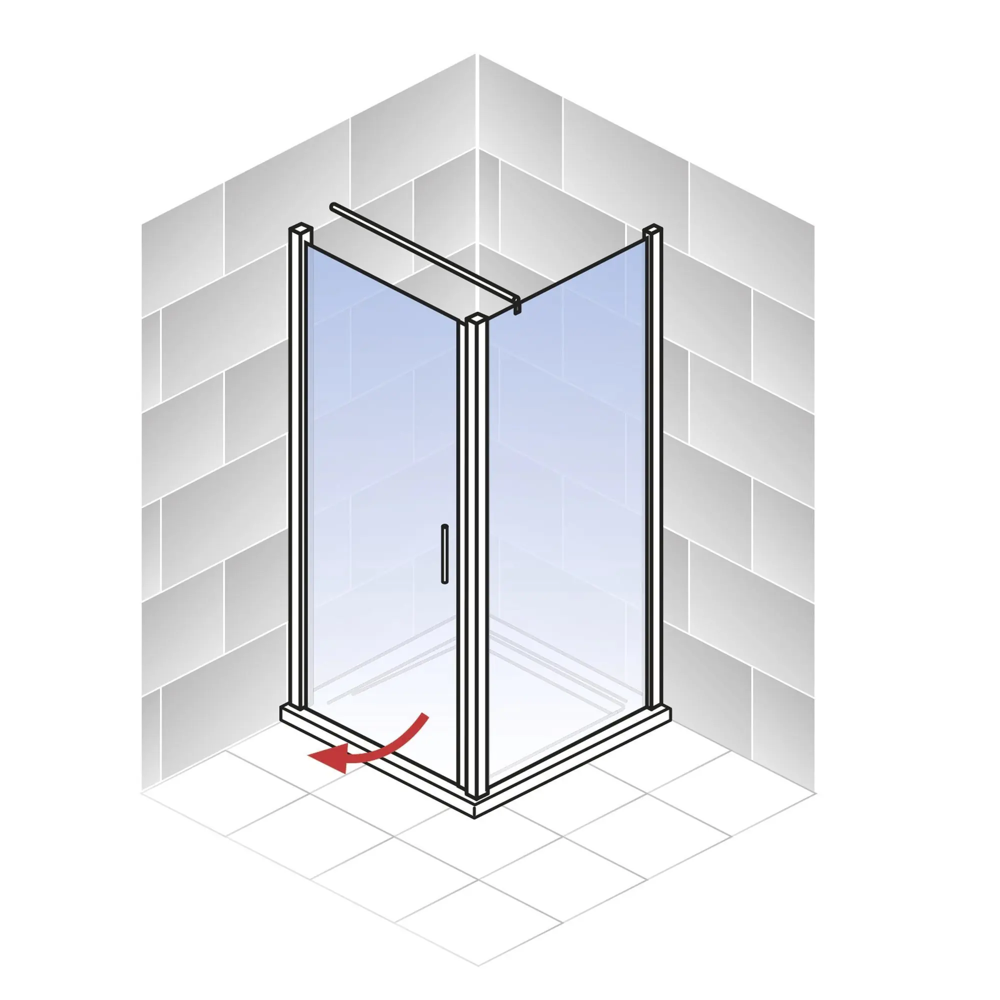 Schulte Eckdusche Garant 2.0 90 x 90 x 200 cm Alu-Natur klar hell